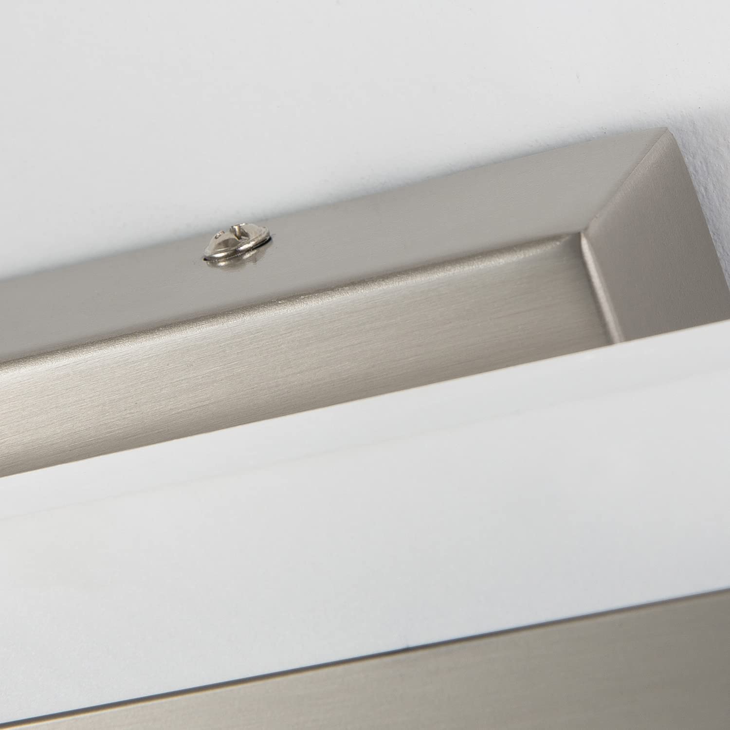 PRESDE 48in Dimmable LED Bathroom Vanity Light Fixture, Brushed Nickel, Cold White 6000K, Modern Design Over Mirror Lighting