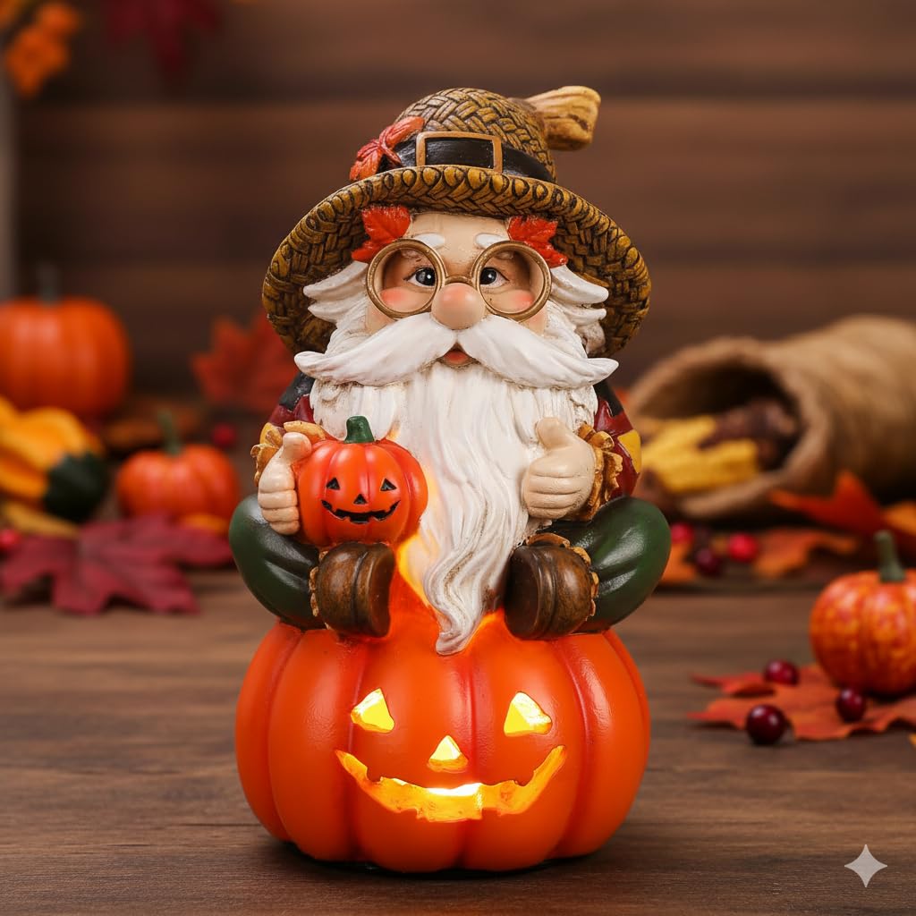 JJALIGHTS Thanksgiving Fall Gnomes Decorations for Home Handmade Gnomes 6.5 Autumn Decor Fall Harvest Table Decor for Home Offic