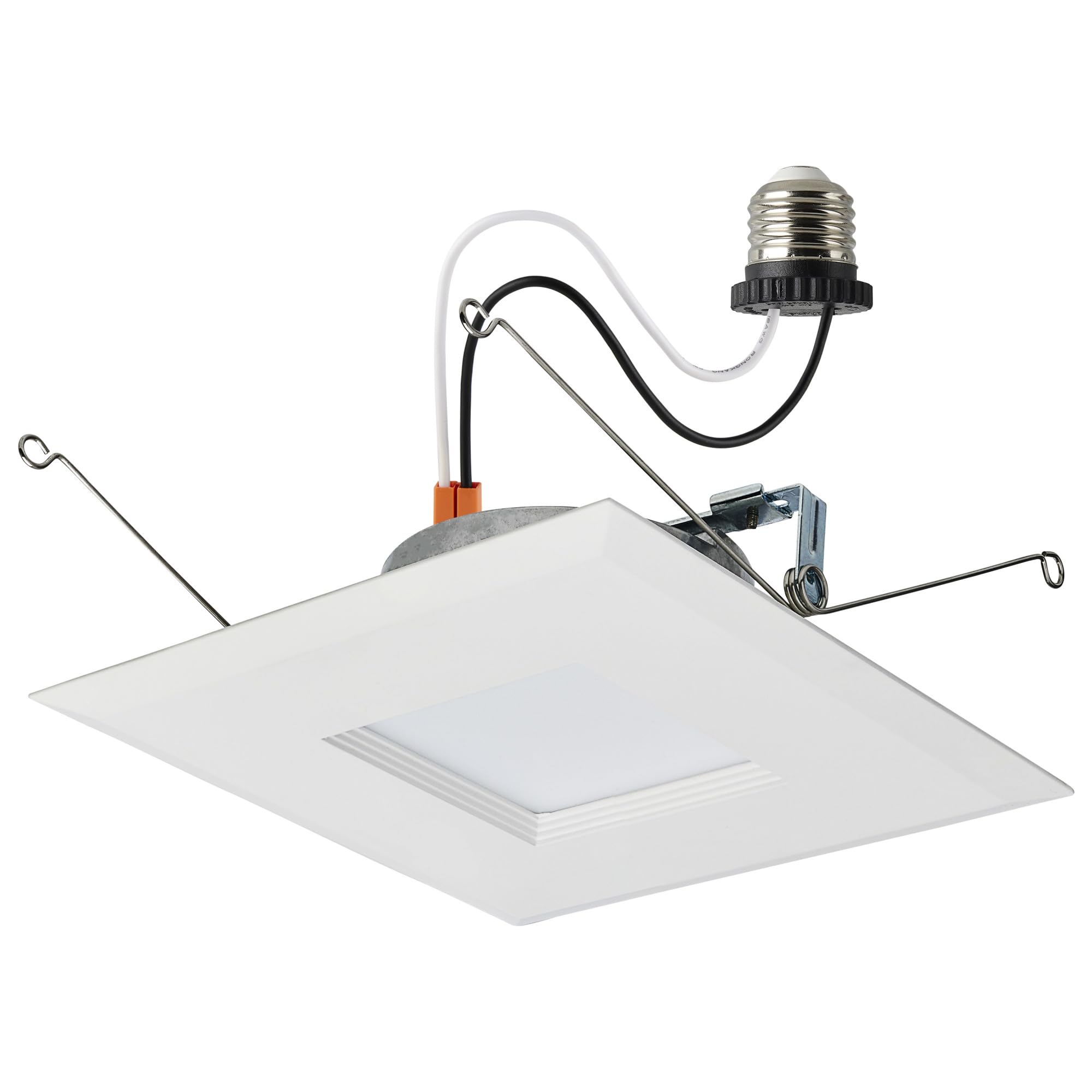 Satco Led Retrofit Downlight With Stepped Baffle, Cct Selectable 2700K/3000K/3500K/4000K/5000K, 5-6 Inch Square, White