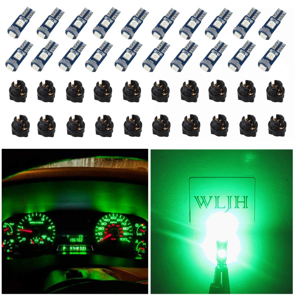 Wljh 74 Led Bulb Dash Lights Super Bright T5 2721 37 86 286 Wedge Pc74 Twist Socket Automotive Instrument Panel Gauge Light Kits