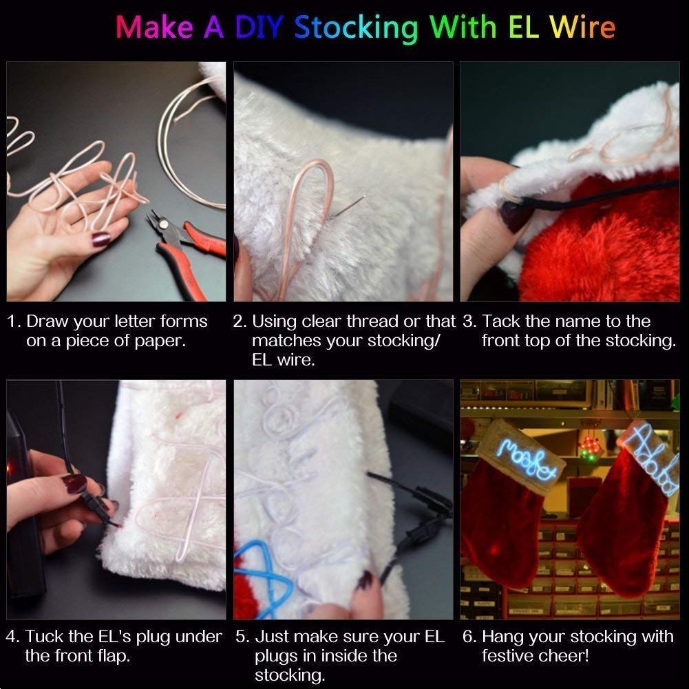Abaldi El Wires Neon Light Battery Powered High Brightness Electroluminescence For Outdoor Indoor Christmas Halloween Decoration(Fluorescent Green, 5M)