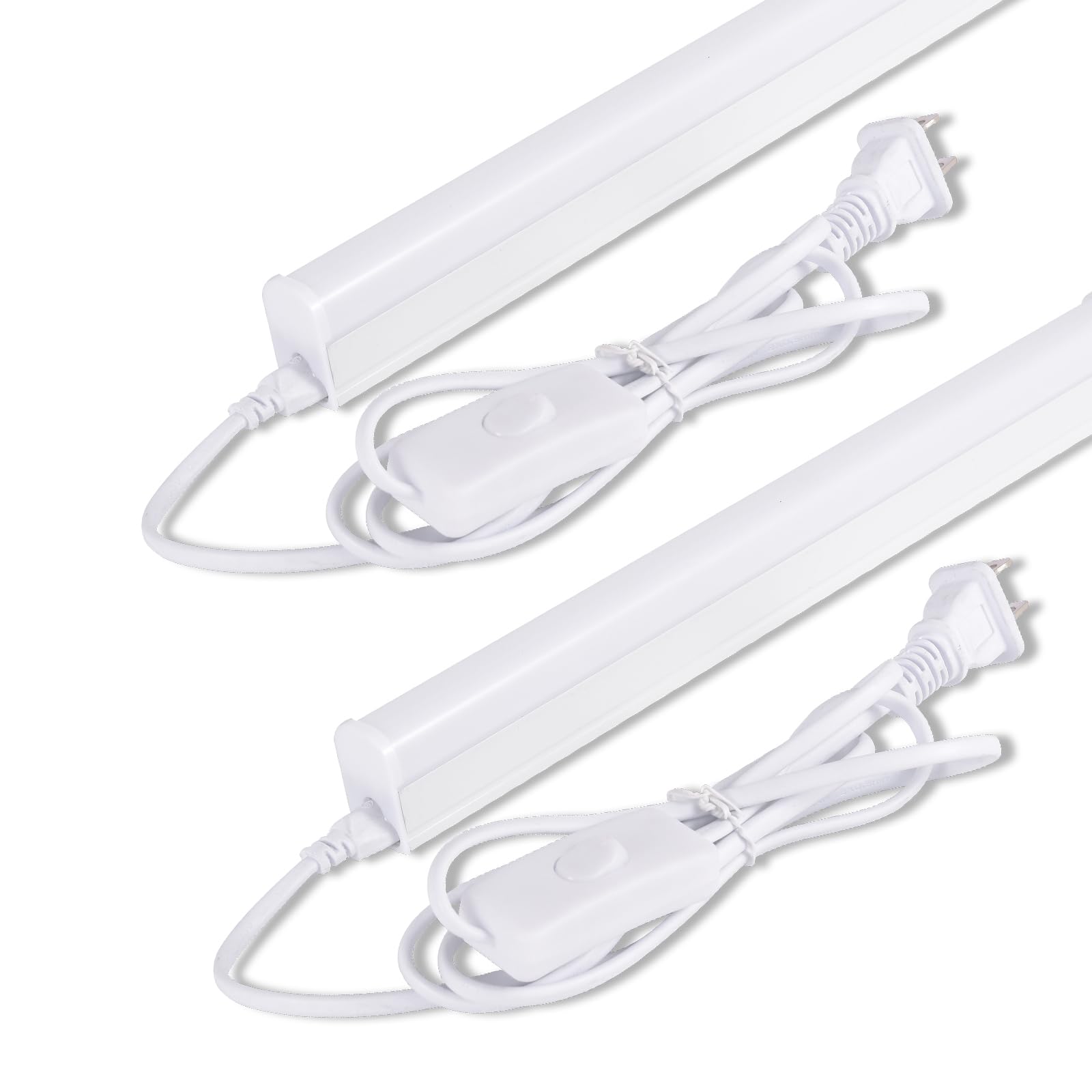 AQIQUUT Under Cabinet Lights 1FT,T5 5W 6500K Cool White 600LM,Led Dressing Table Light 1 Foot with Plug,Linkable Under Cabinet L