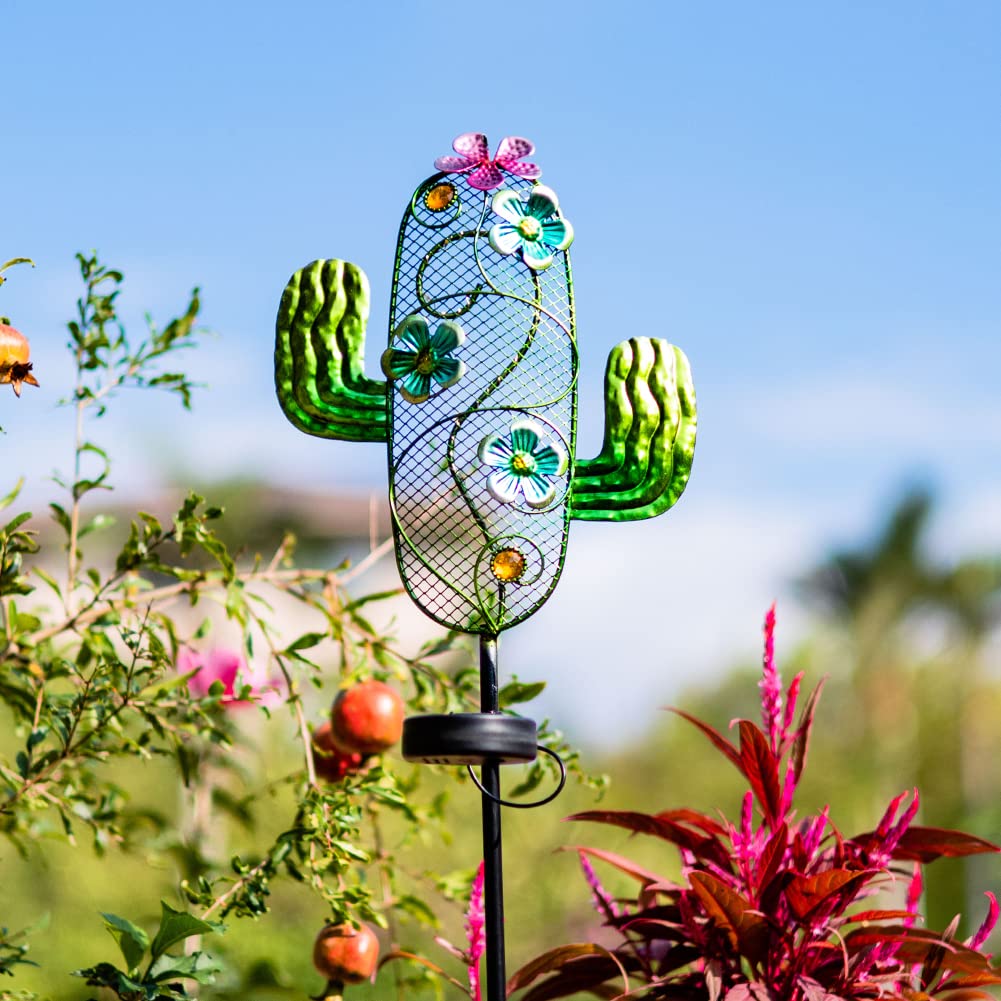 Dreamysoul Solar Garden Lights, Outdoor Solar Cactus Lights Stake Waterproof For Garden Patio Yard Pathway Decoration