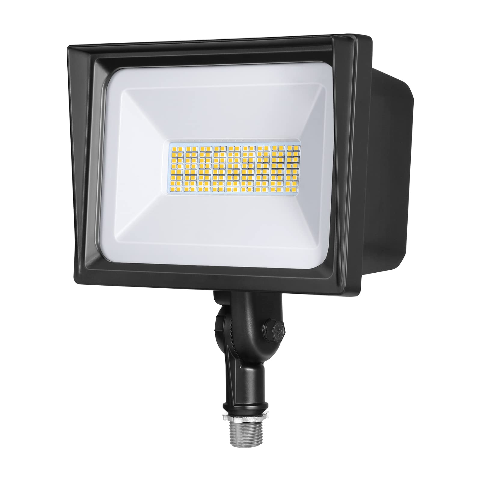 EDISHINE Dusk to Dawn LED Security Light, 65W 6670LM LED Flood Light Outdoor, IP65 Waterproof, 5000K Daylight Knuckle Mount Floo