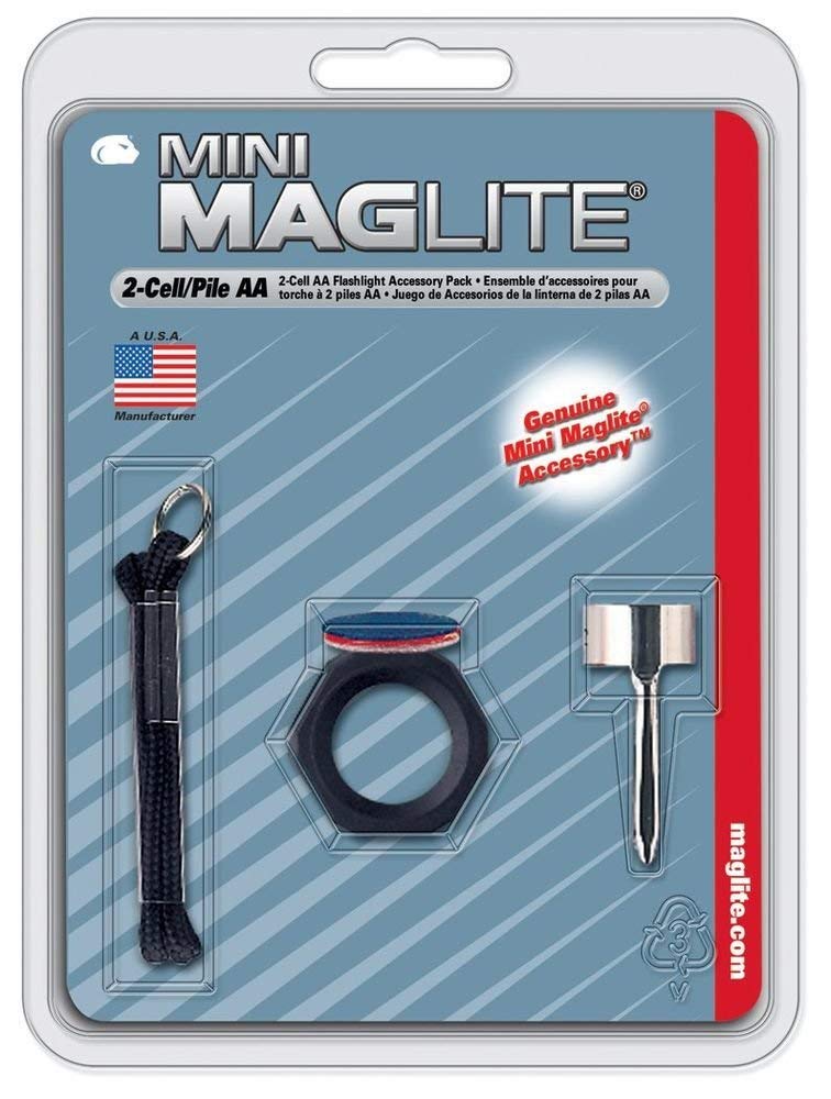 MagLite Mini AA Flashlight Accessory Pack - One Size, Synthetic Material, Multiple Colors (Red, Black, Blue, Gray, Pink, Silver)