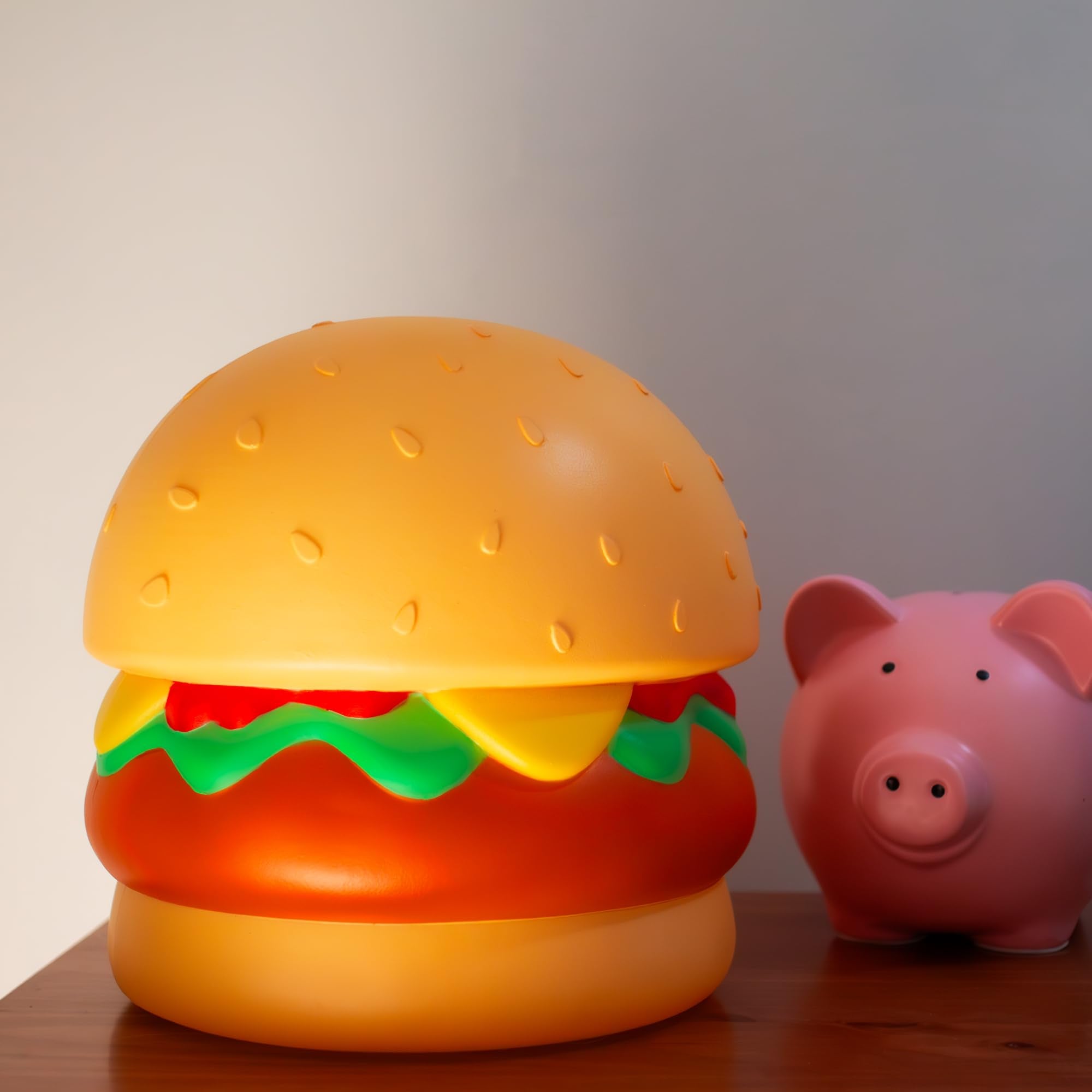 Goofballs 11-Inch Giant Cheeseburger Novelty Blow Mold Light - Cute LED Lighted Novelty Lamp - Fun, Quirky Burger-Themed Decorat