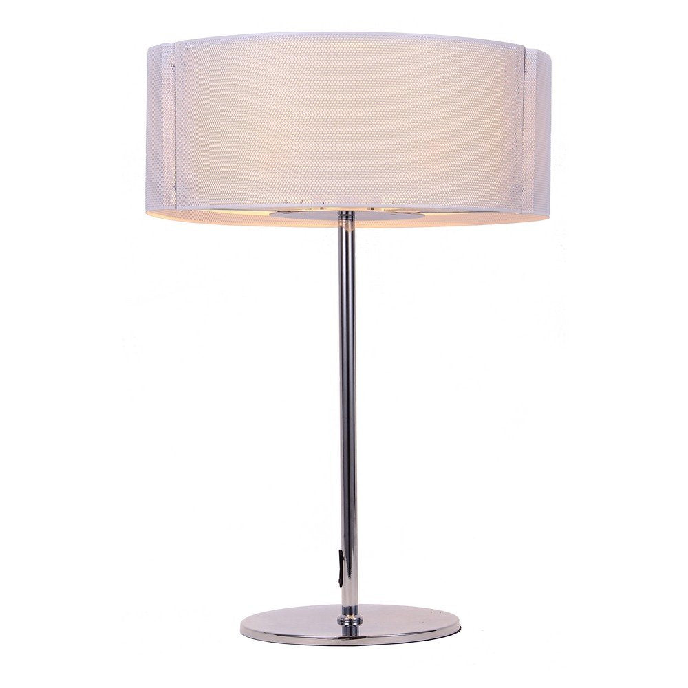 Bromi Design B3505 Lynch Iron Mesh White Table Lamp