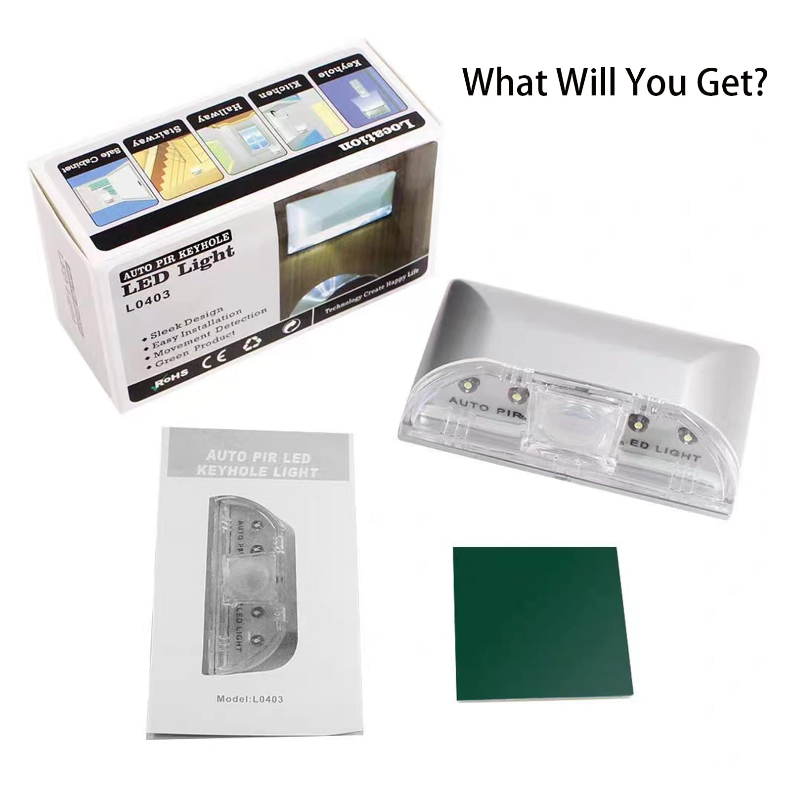 Lzpgitgd Silver Door Light With Auto Sensor Motion Detector, Led Night Light For Home