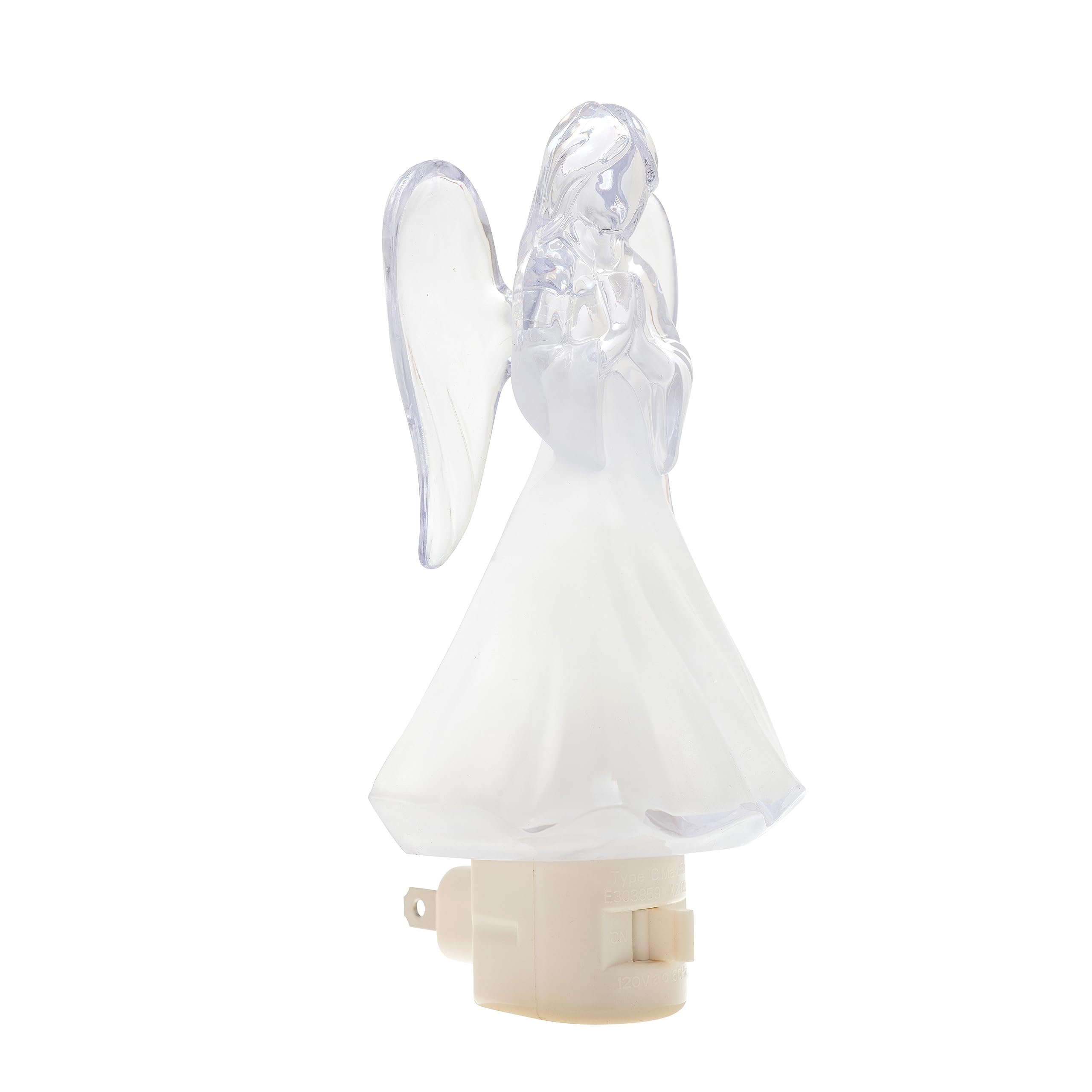 Creative Hobbies Heavenly Glow Angel Night Light, 5W C7 Bulb, White, Model NL, Includes On/Off Switch and Rotational Socket