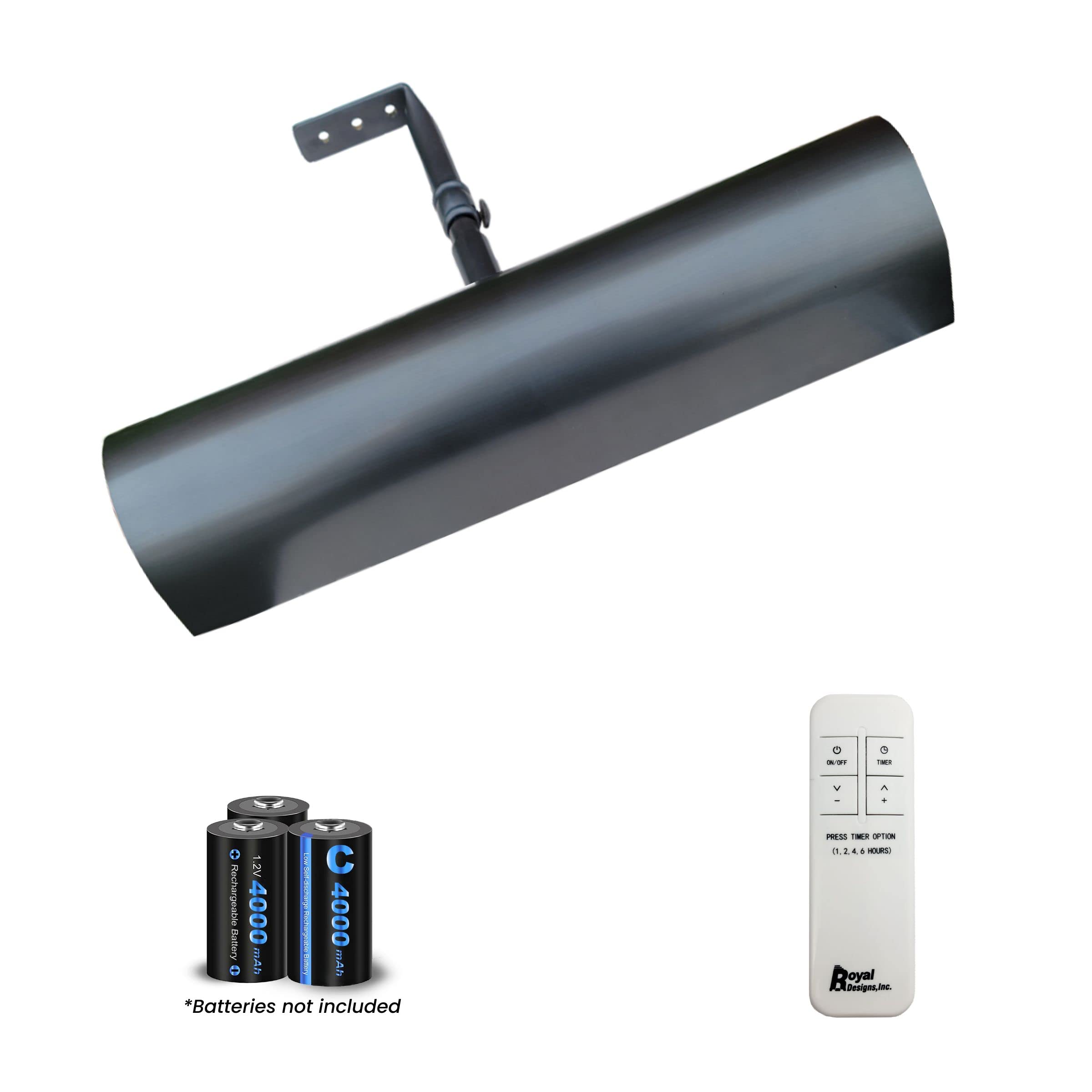Royal Designs, Inc. Cordless Remote Control Led Picture Light, Dimmable With Timer Function, Oil Rubbed Bronze, 8.75 Inches, 2 P
