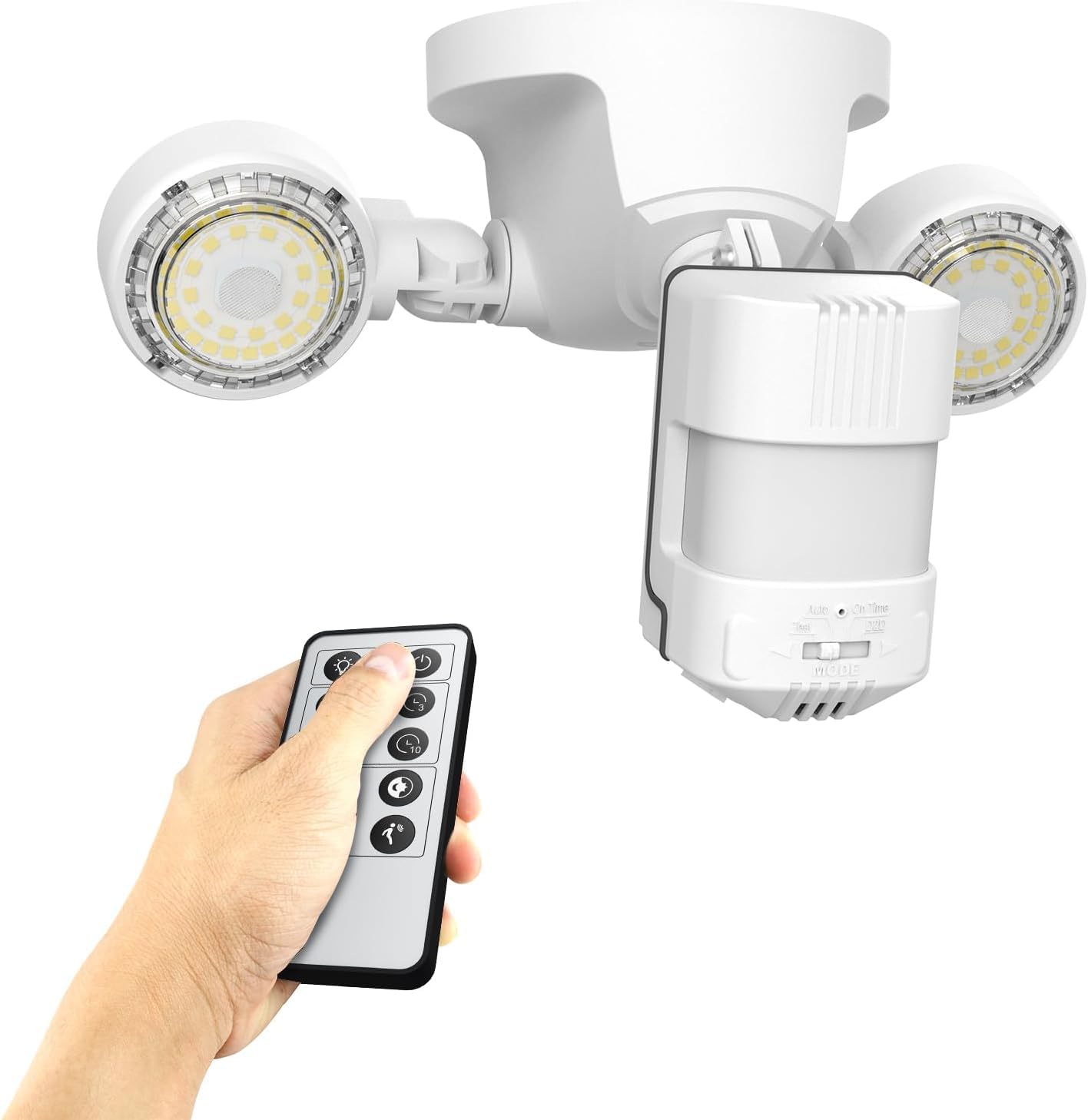 SANSI 25W 3000LM Motion Sensor Outdoor Security Lights with Remote, 5000K Daylight, Dusk to Dawn, IP65 Waterproof, ETL Listed, E