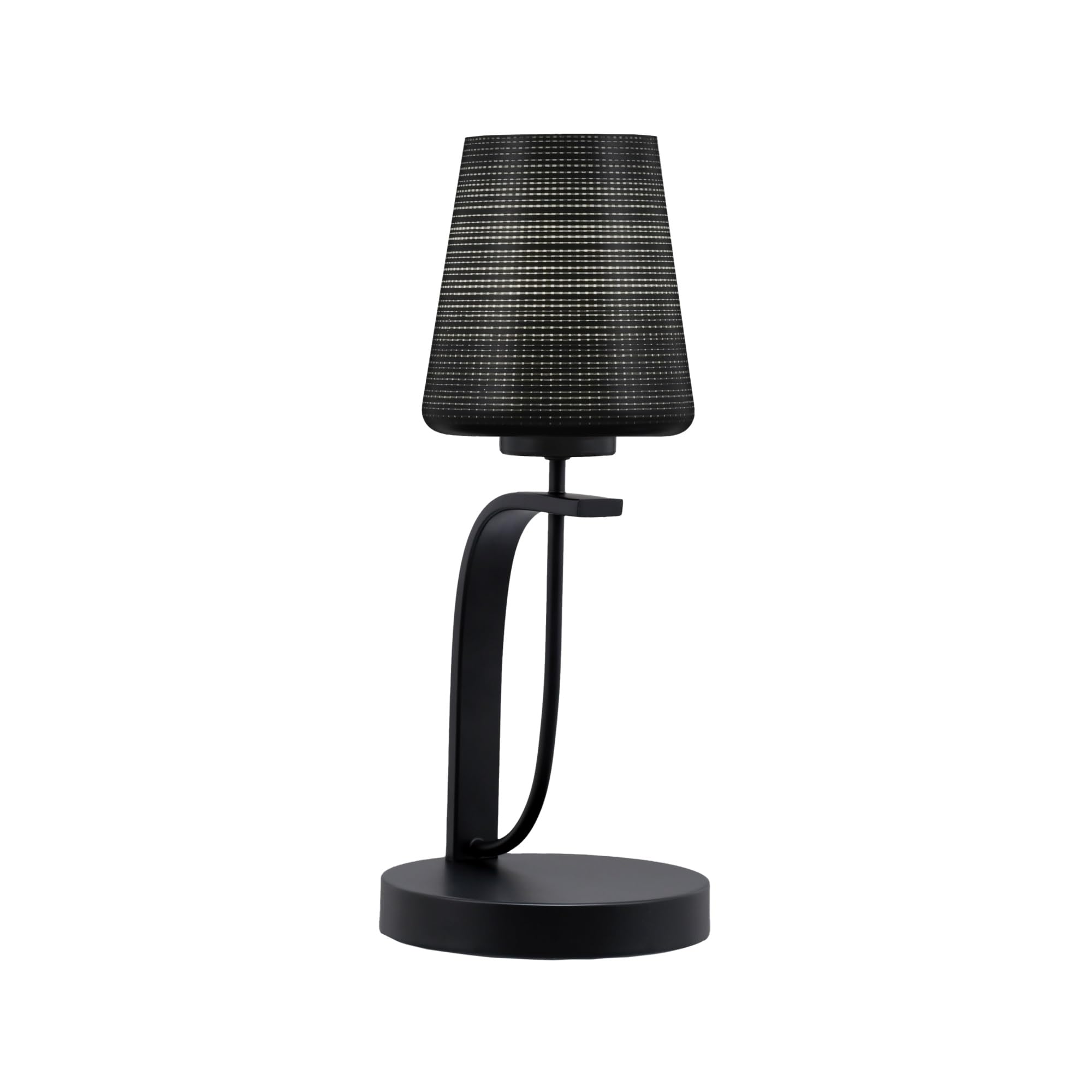 Cavella 1 Light Accent Lamp Shown in Matte Black Finish with 6" Black Matrix Glass