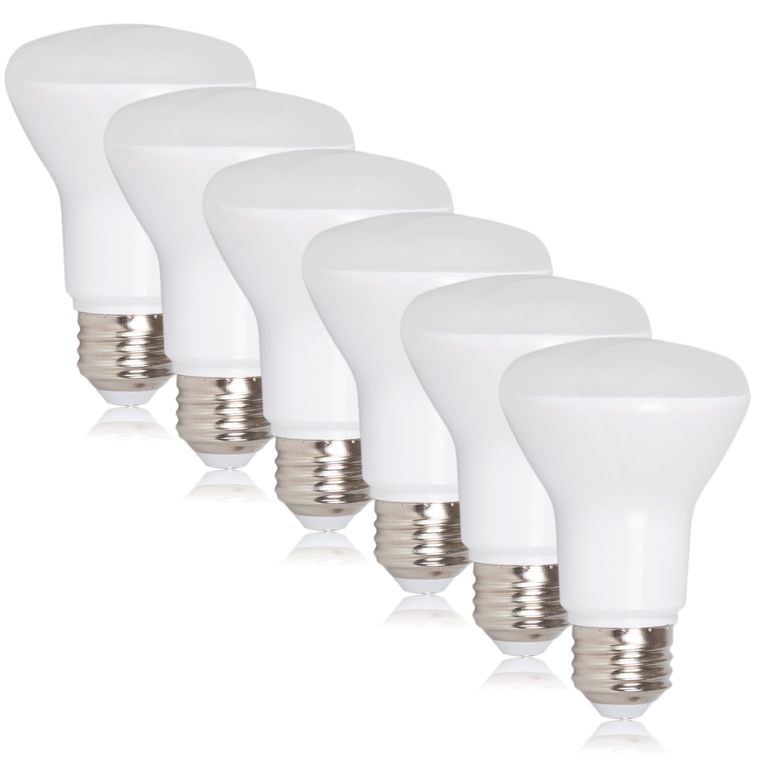 Maxxima Led Br20 Bulbs, 7W Dimmable Warm White 3000K, 600 Lumens, E26 Base, 6 Pack