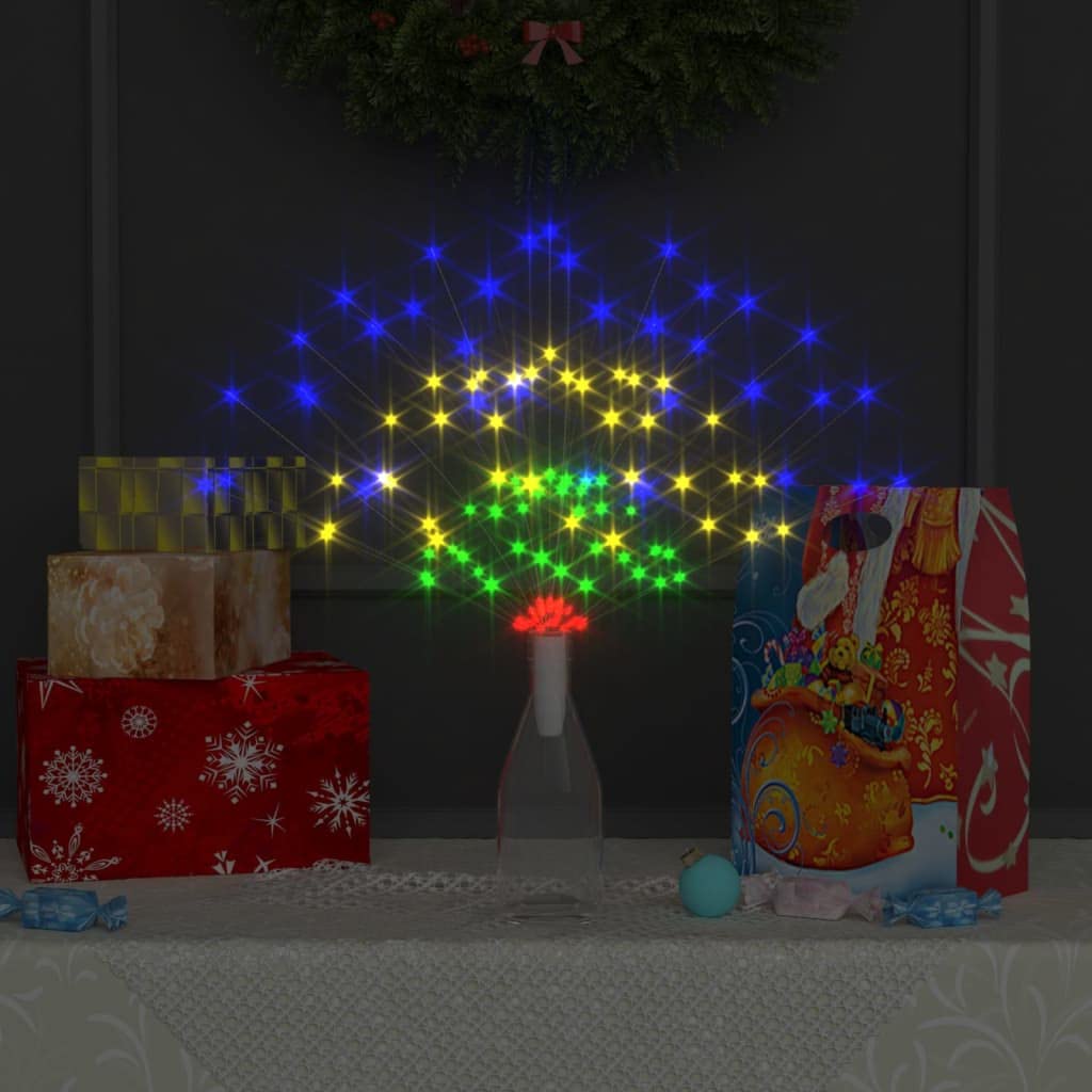 vidaXL Outdoor Christmas Starburst Light - 140 LEDs, 8 Effects, Remote, USB, 7.9in Length, Multicolor