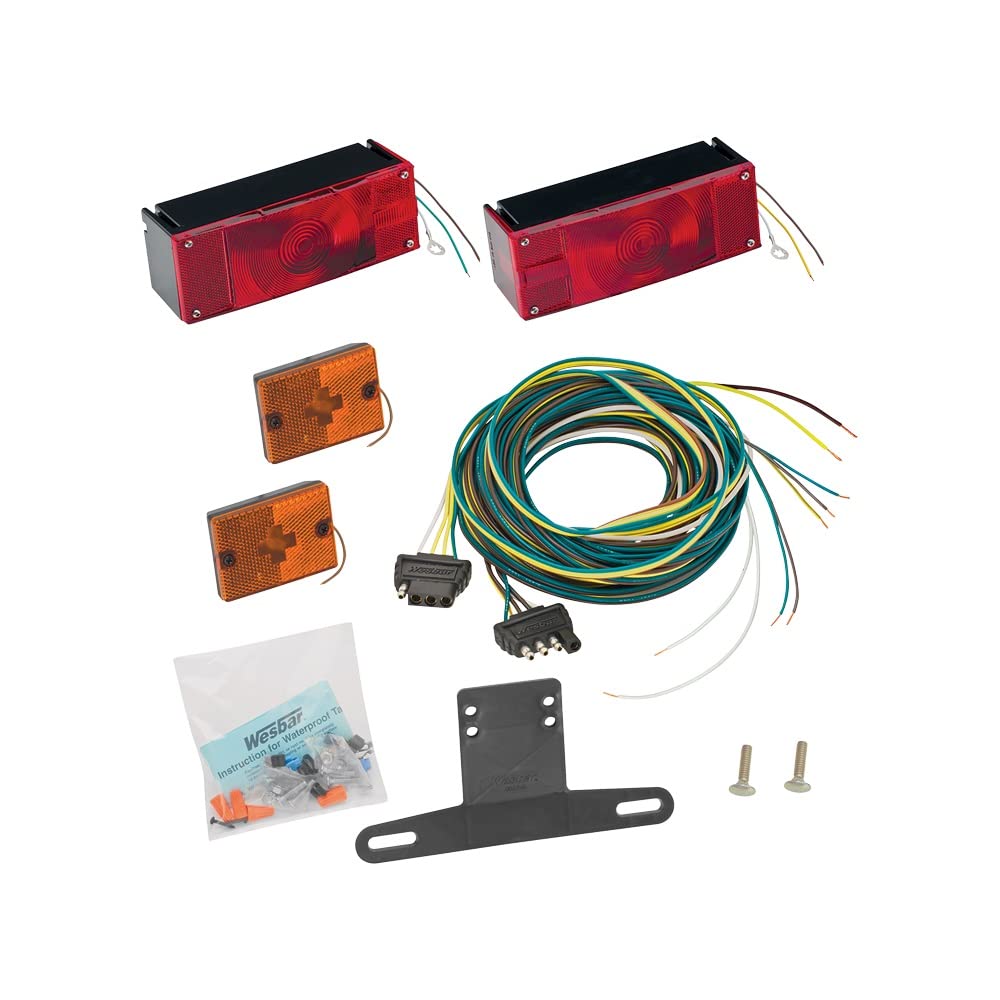 Trailer Light Kit w/25' Harness, Waterproof Low-Profile Wrap-Around Over 80 in.