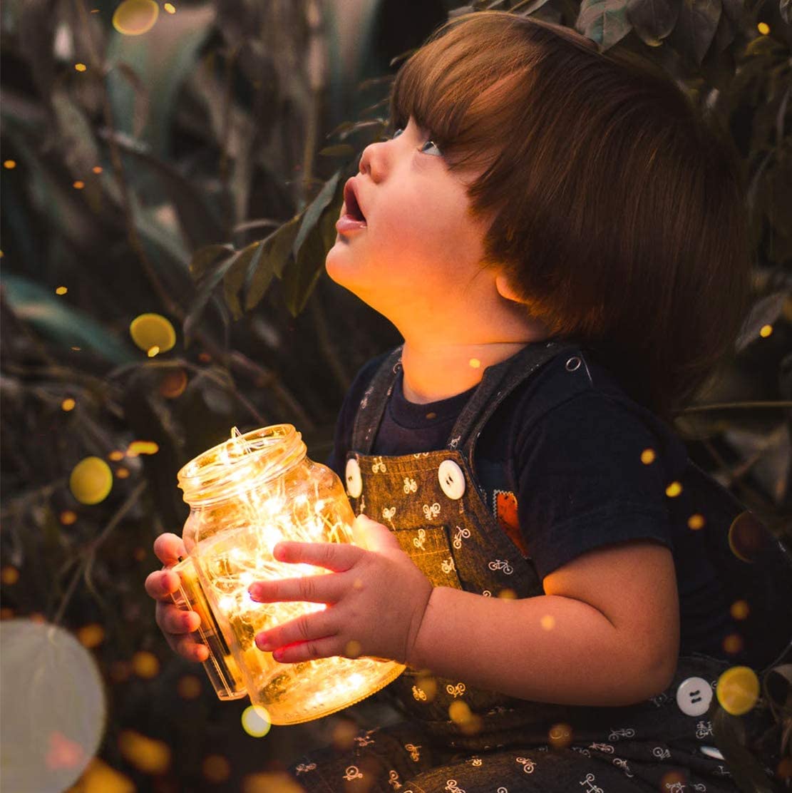 Koopower 4 Pack 50 Leds Fairy Lights With Timer, 8Pcs Batteries, And 9 Modes On 16Ft Waterproof Copper Wire String Lights For Bedroom, Wedding, And Christmas Decor, Warm White