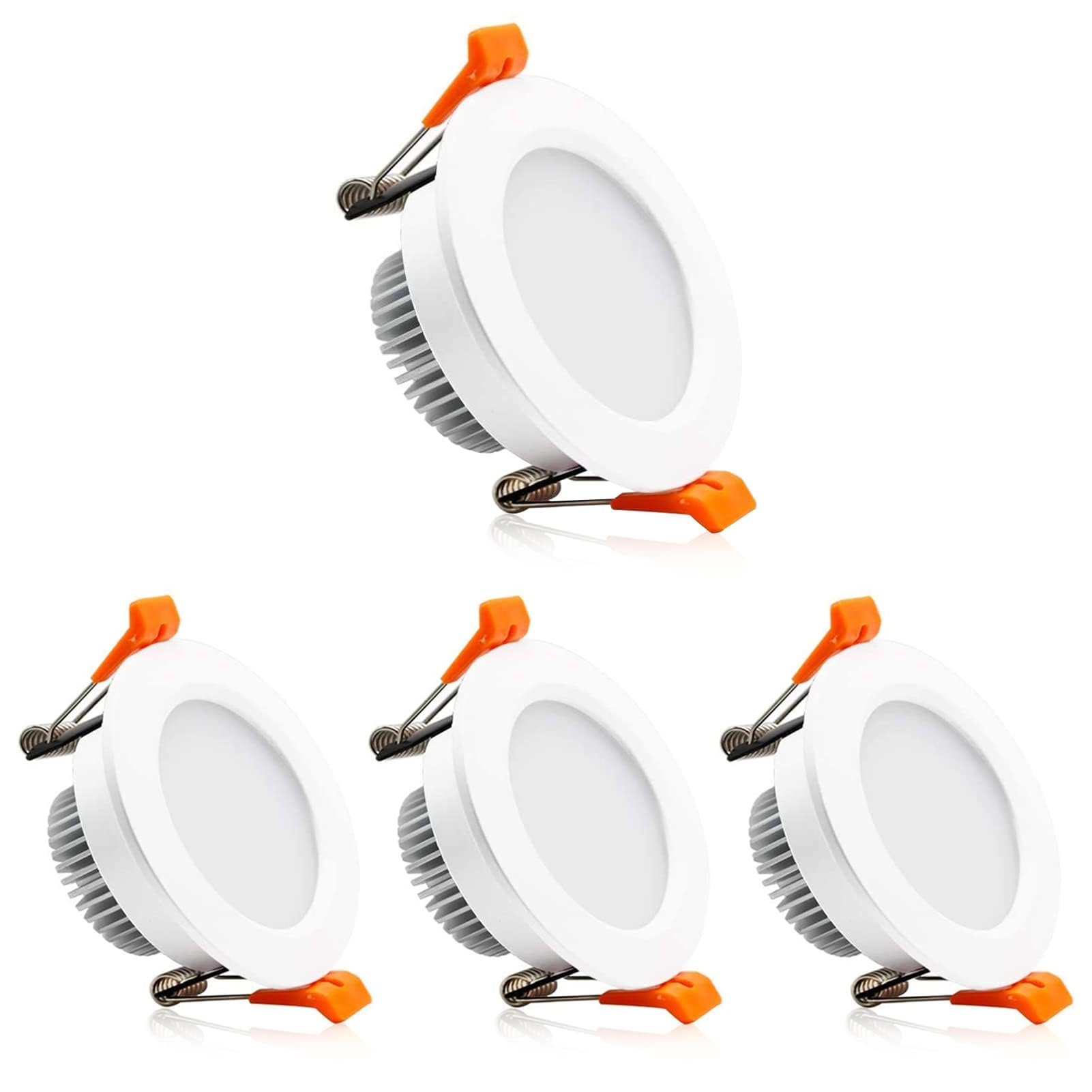 LightingWill 2 Inch LED Downlight Recessed Lighting Dimmable 3W 2700K Ultra Warm White Aluminum 4 Pack