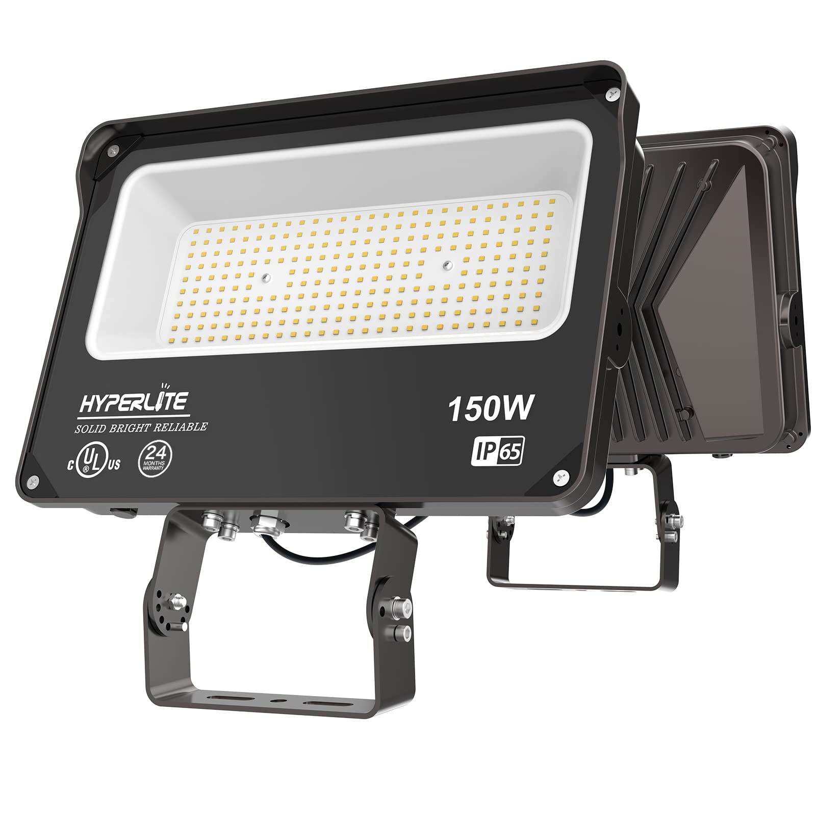 Hyperlite Led Flood Light 150W 2 Pack 18000Lm 5000K Daylight Ip65 Waterproof Outdoor Floodlights Ul Certified For Court,Garden,W