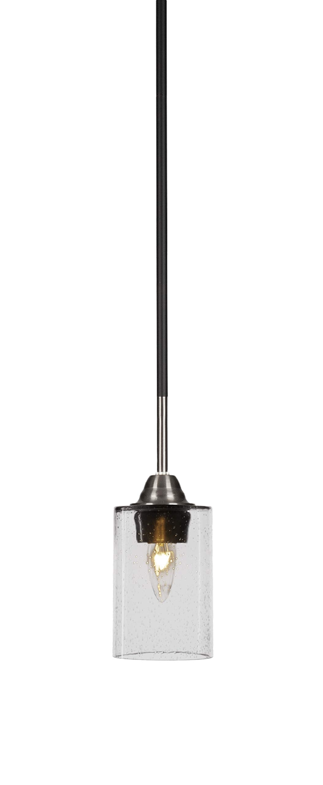 Toltec Lighting Paramount 1 Light Mini Pendant In Matte Black & Brushed Nickel (3401-Mbbn-300)