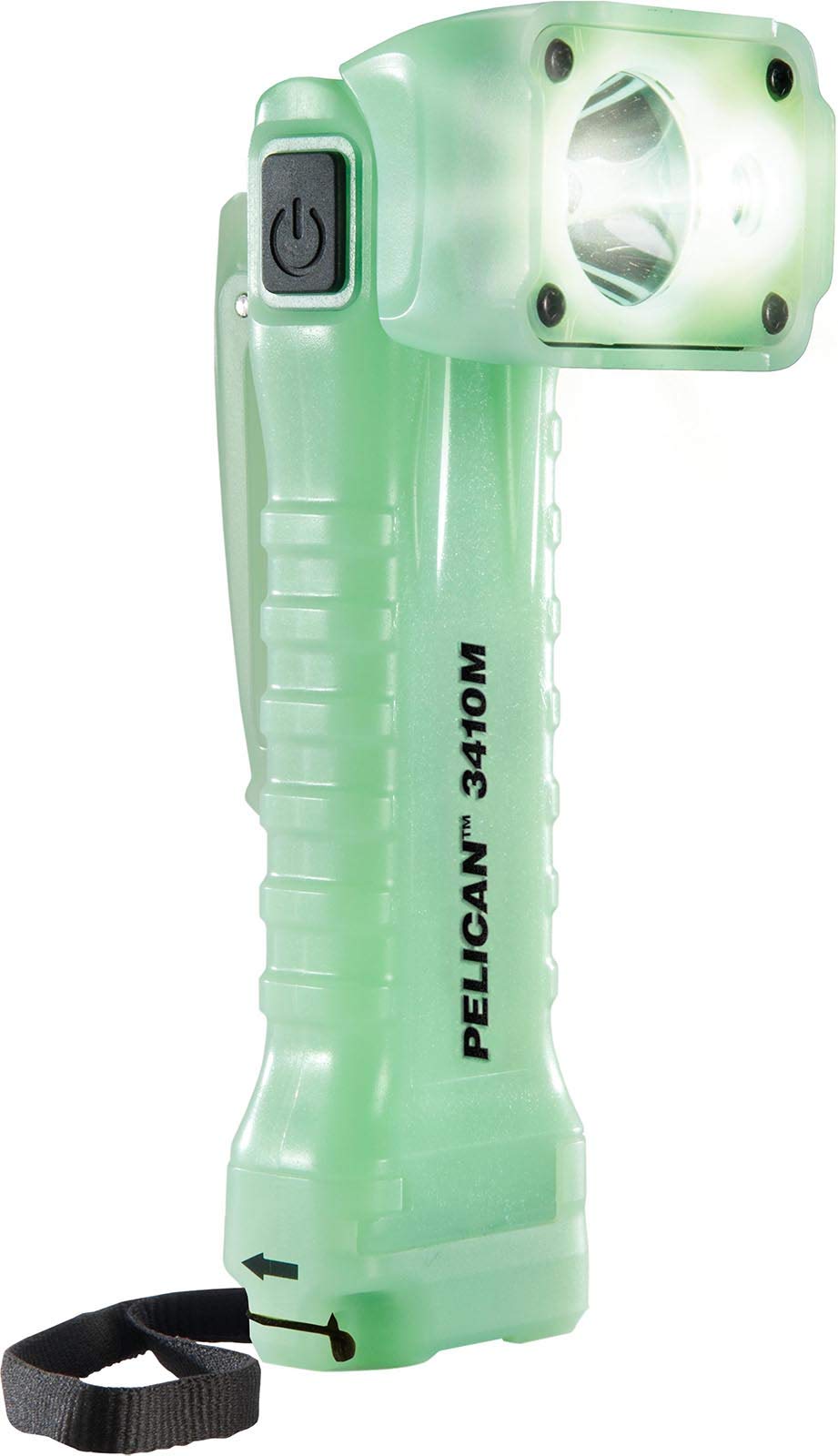 Pelican 3410 Right Angle LED Flashlight, Magnetic Clip, One Size, Photo Luminescent Body, Model 034100-0301-247