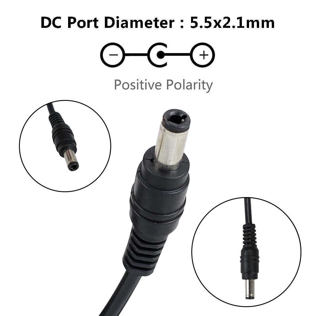 Inshareplus 6V Low Voltage Power Supply, Transformer, Power Adapter, Dc 6V 5A, 30 Watt Max, Ac 100-240V To Dc 6V, With 5.5/2.1 Dc Female Barrel Connector