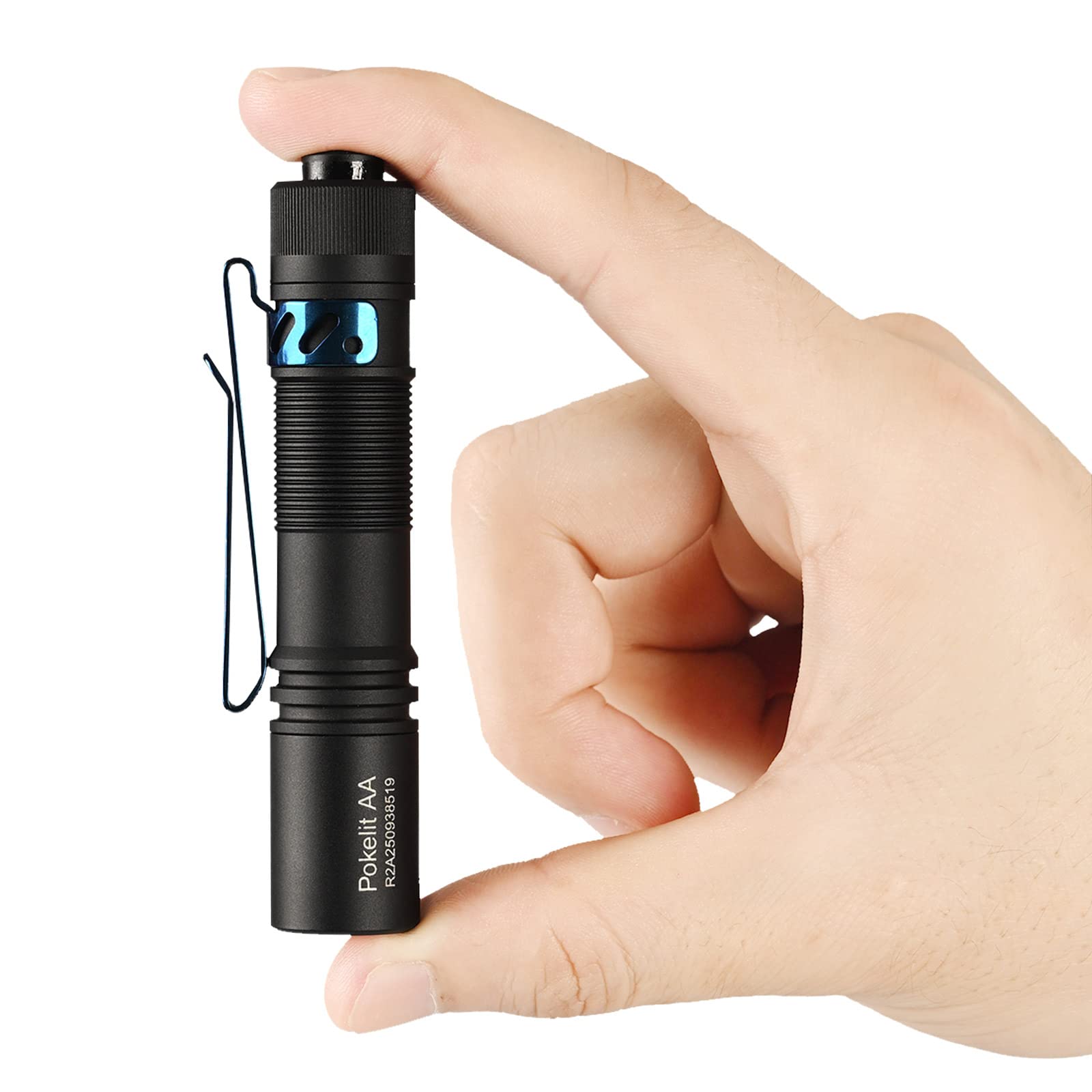ACEBEAM Pokelit AA Rechargeable Mini Flashlight with Clip, 550 High Lumens Pocket EDC Flashlight, Super Bright Small Flashlight,