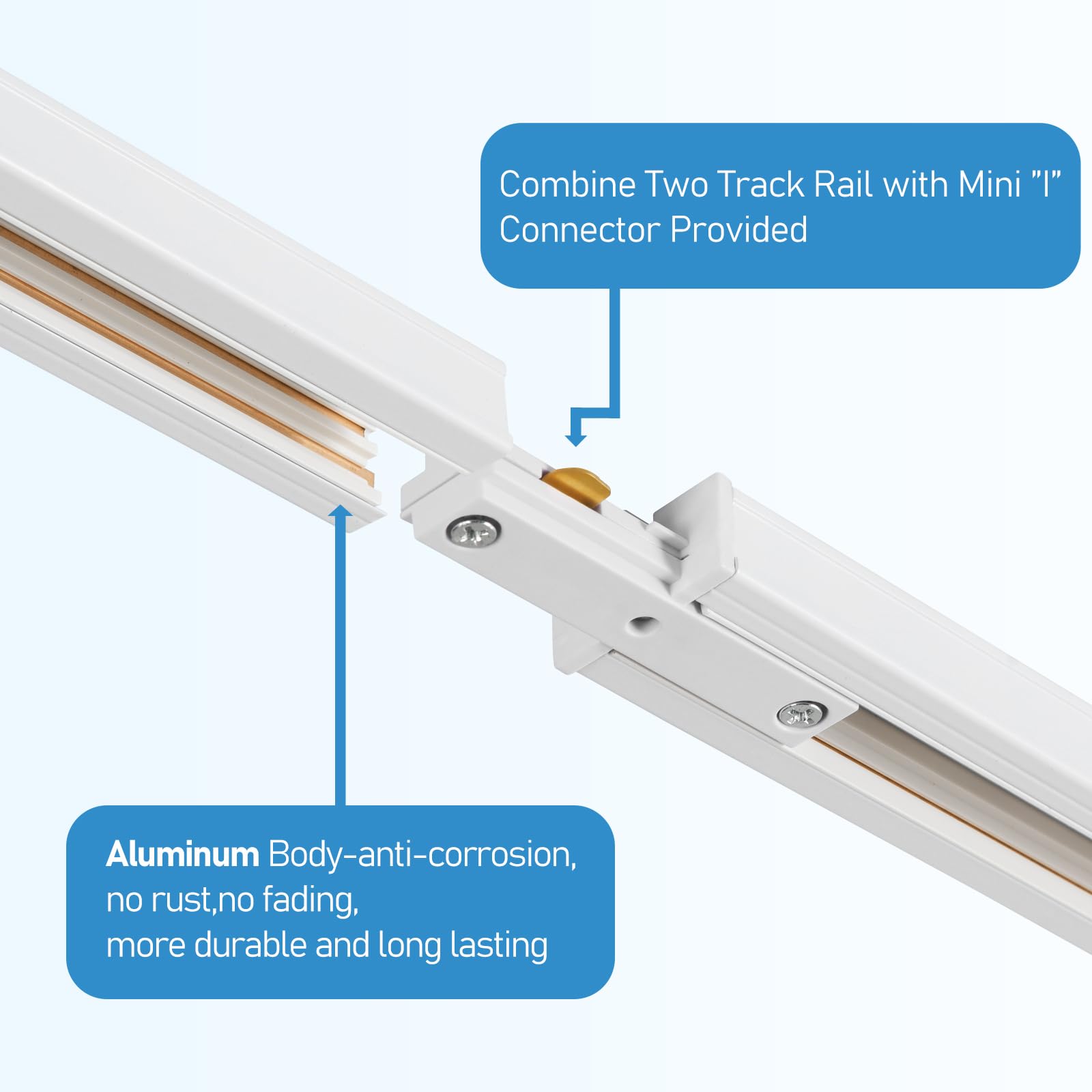 Hiiglxii 8-Light Led Track Lighting Kit With 6.6Ft H Track Lighting Rails & Floating Canopy Connector  Gu10 Track Light Kit  Modern Kitchen Track Lighting Fixtures Ceiling Spot Light  White (No Bulbs)