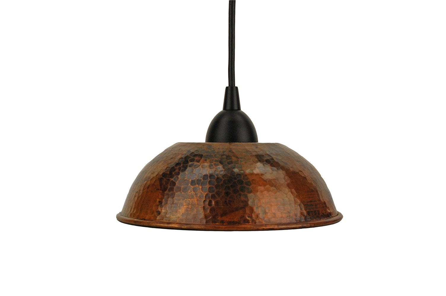 Premier Copper Products Dome Pendant Light, 8-1/2-Inch, Hand Hammered, Oil Rubbed Bronze, Model L200DB