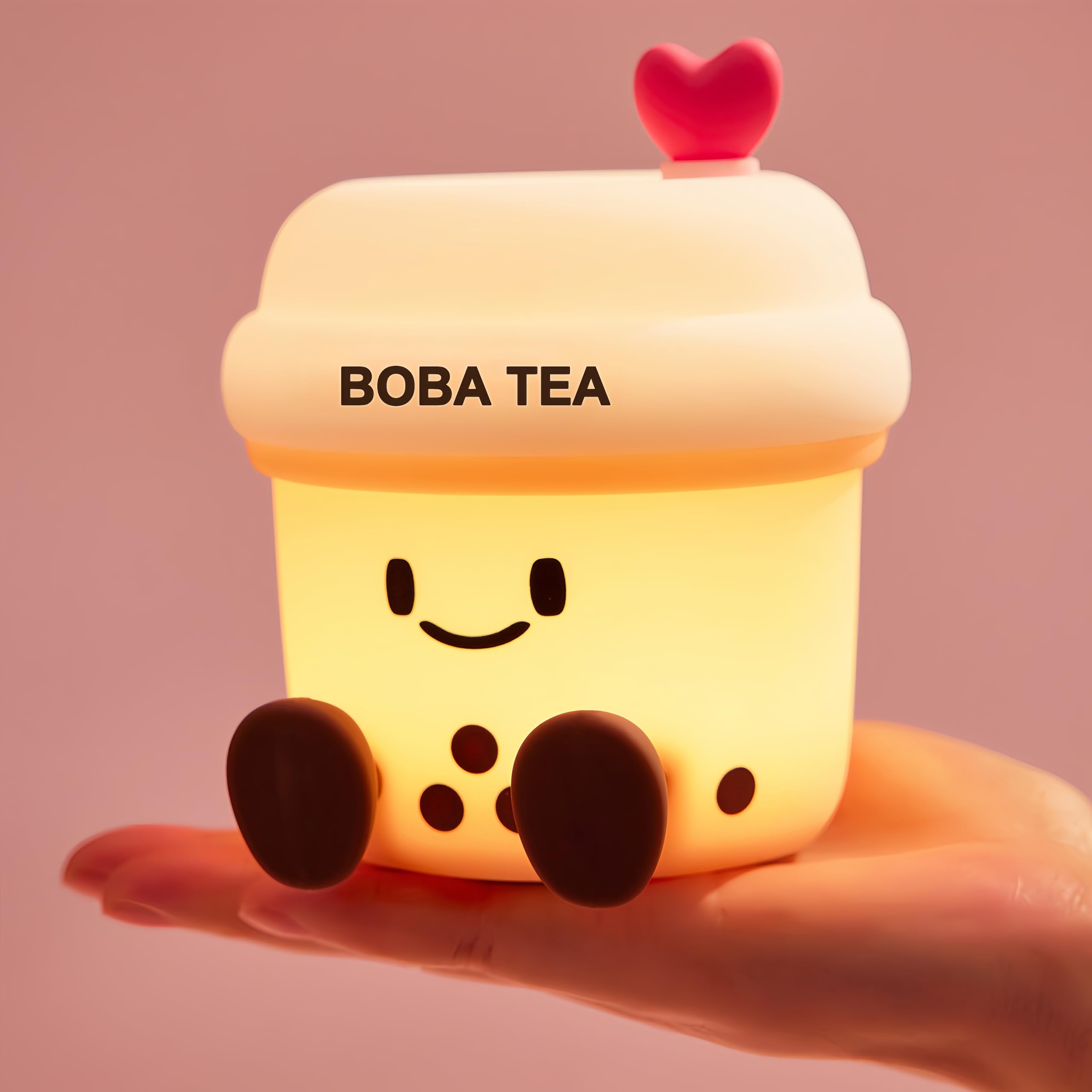 POSSHE Boba Tea Night Light  Boba Gifts  Cute Silicone Bubble Tea Night Light  Kids Bedroom Decor  Gift for Children  Teens  For Mature Userss  Perfect for Christmas & Birthdays (Boba Tea)