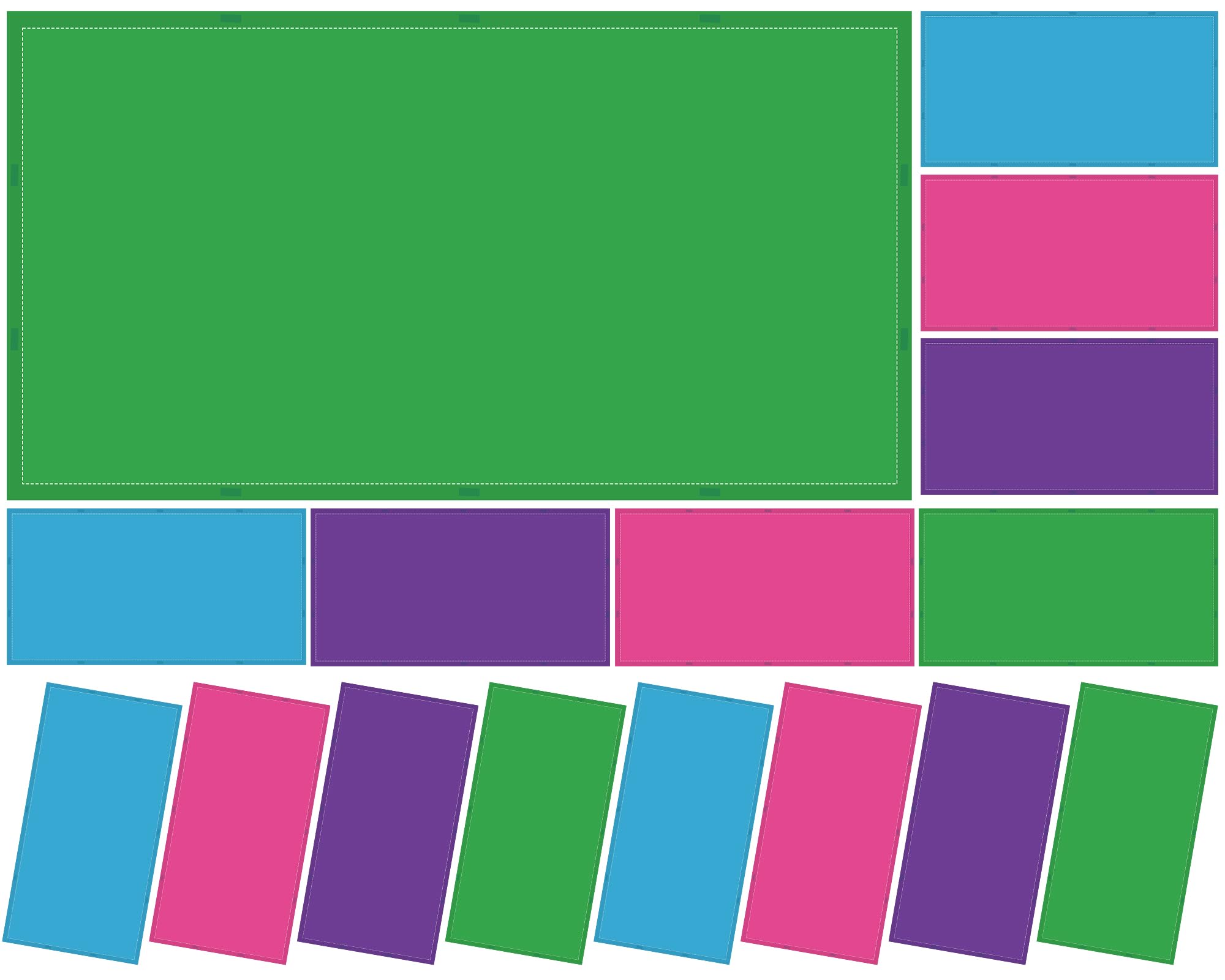 Wiooffen Fluorescent Light Covers 8 Pcs Magnetic 4x2 Feet Polyester Multicolor Model YM0855 for Classroom Office Home