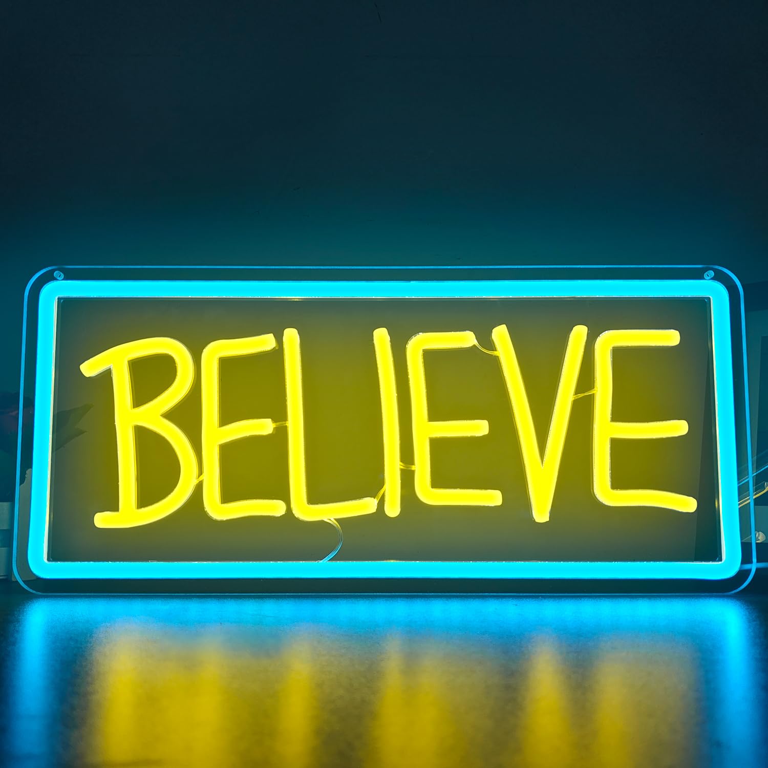 Ted Believe Lasso Neon Sign for Bedroom Dimmable Neon Light Signs Believe Neon Led Signs for Wall Decor Living Room Bar Pub Game