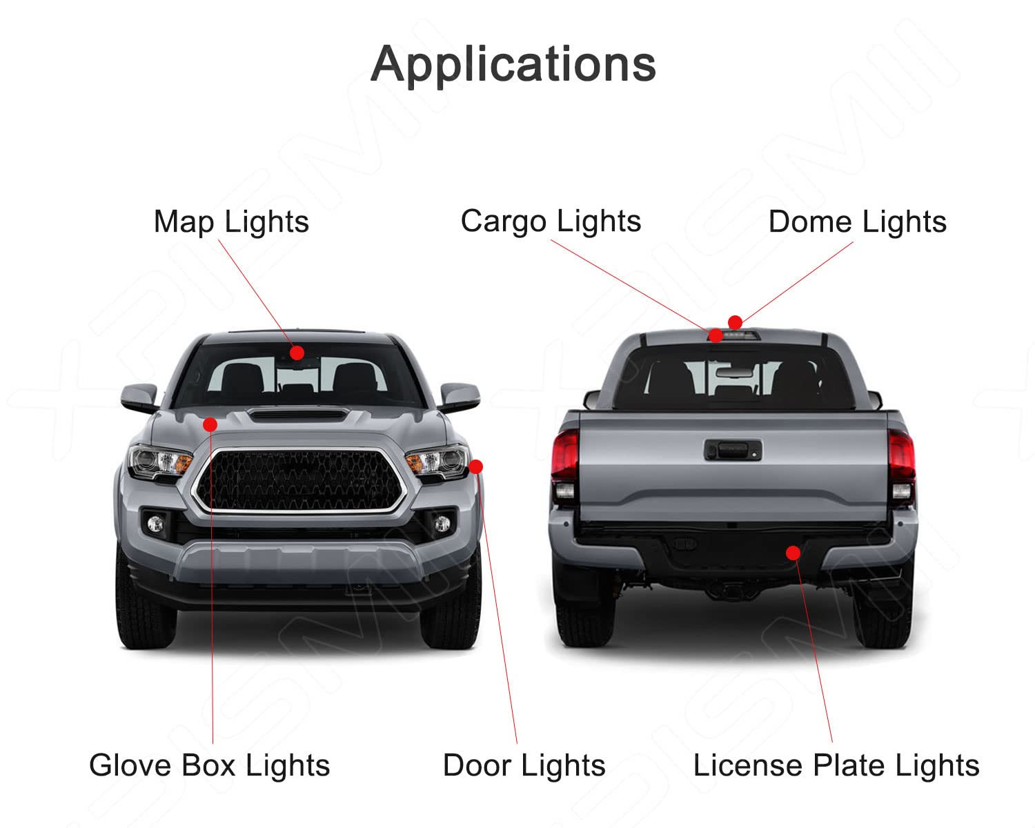 Xpismii 12 Piece 6000K White Interior Led Light Kit Package Replacement For Chevy Chevrolet Silverado/Gmc Sierra 1999 2000 2001 2002 2003 2004 2005 2006, With Placement Diagram And Install Tool