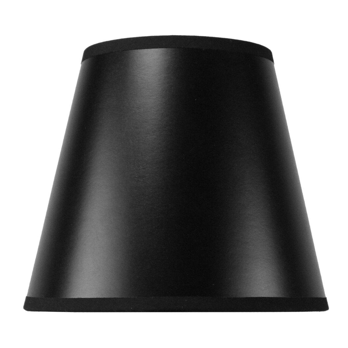 5x8x7 Black CLIP ON Empire Hard Back Lampshade with Gold Lining - Perfect for small table lamps, desk lamps, and accent lights -
