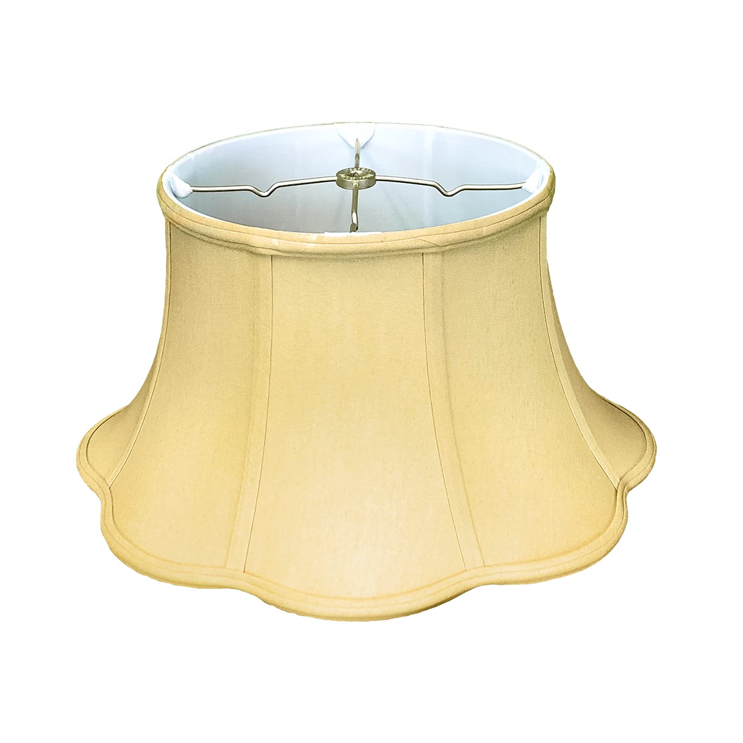 Royal Designs 6-Way Out Scallop Bell Lamp Shade, Antique Gold, 13 x 19 x 11.25, Metal, Model BS-722-19AGL
