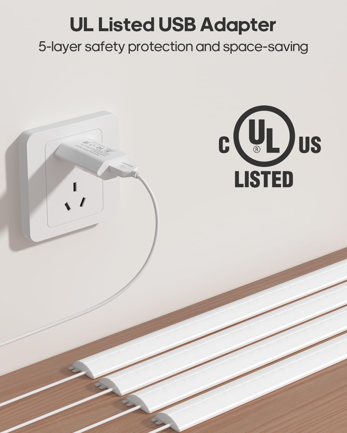 Goodea LED Under Cabinet Lights, Dimmable 12in Ultra Thin, 3 Color Temperatures, Plastic, Model MKU06-2