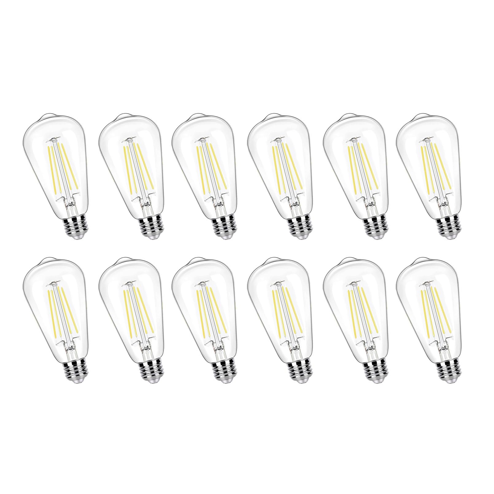 Winsaled 12 Pack Led Bulbs 100W Equivalent, 5000K Daylight, 9W, High Bright 1250Lm, E26 Medium Base, Vintage Light Bulb For Home