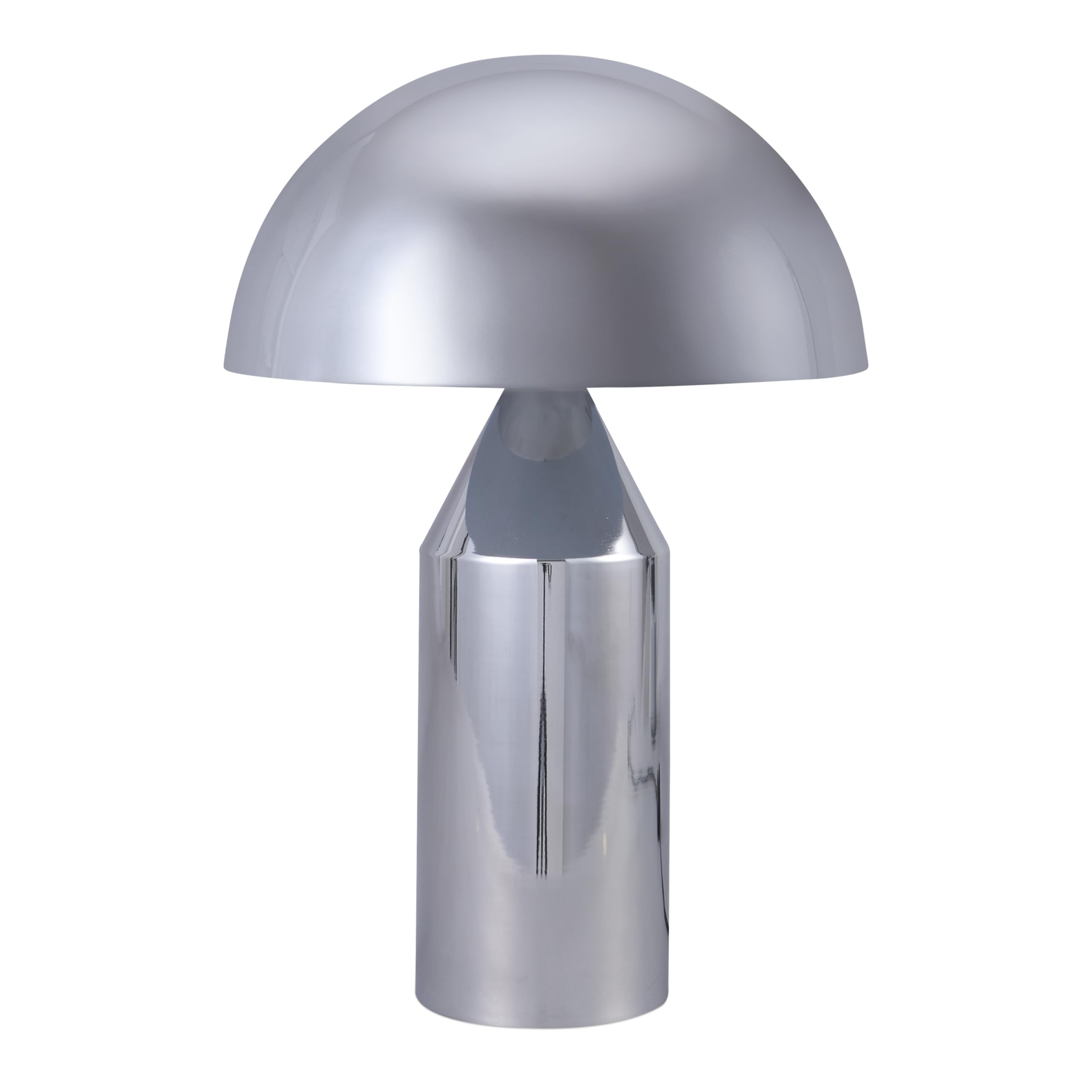 Brightech Venus 14 Globe Table Lamp - Modern Mid-Century Lamp With Golden Metal Shade - Nightstand  Bedside  Desk & Accent Table Lighting For Bedroom  Living Room & Office D?Cor - Chrome/Silver