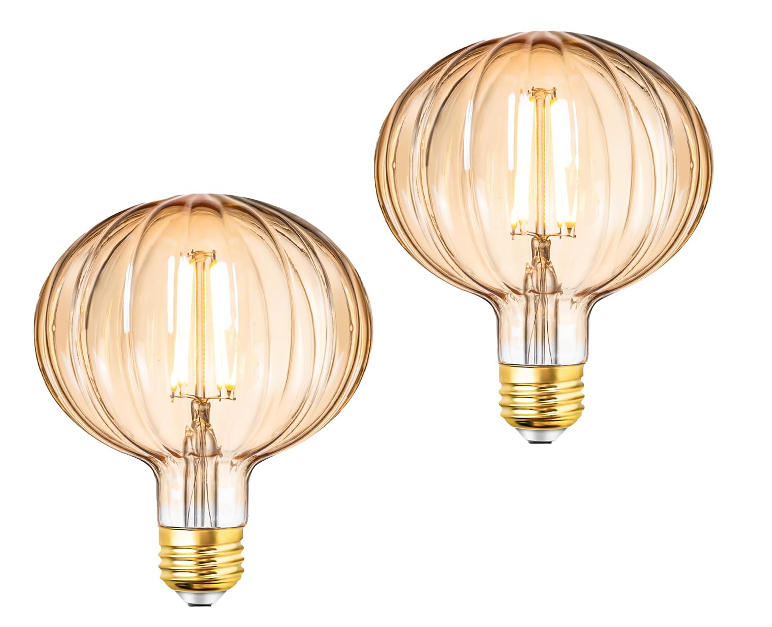 SD LUX Vintage LED Edison Bulb 6W G40 Globe Dimmable Warm White 2700K Medium Base E26 2 Pack