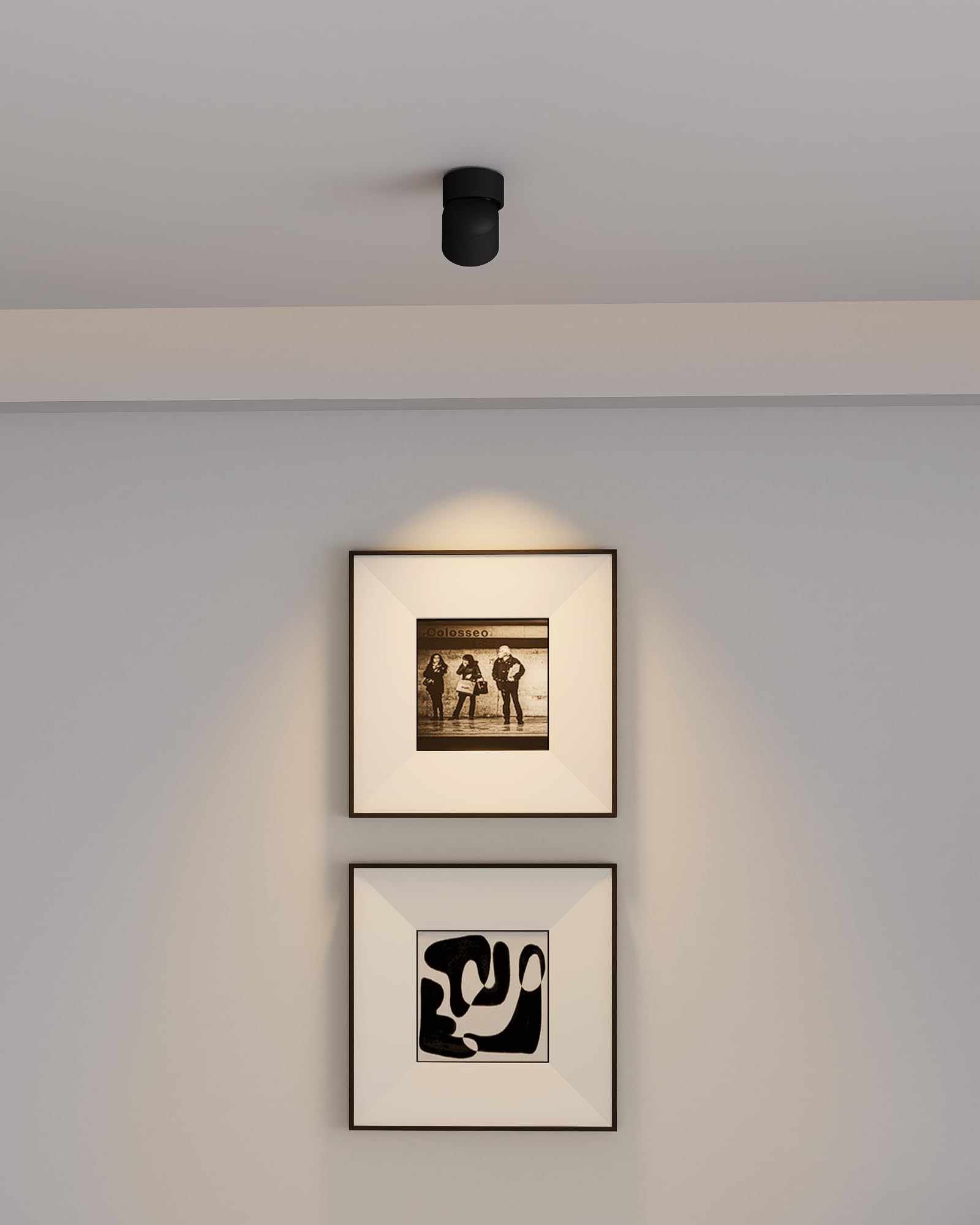 Aisilan 7W Dimmable Led Ceiling Spot Light 2 Pack - Black Adjustable Accent Light, Warm White Cri 97