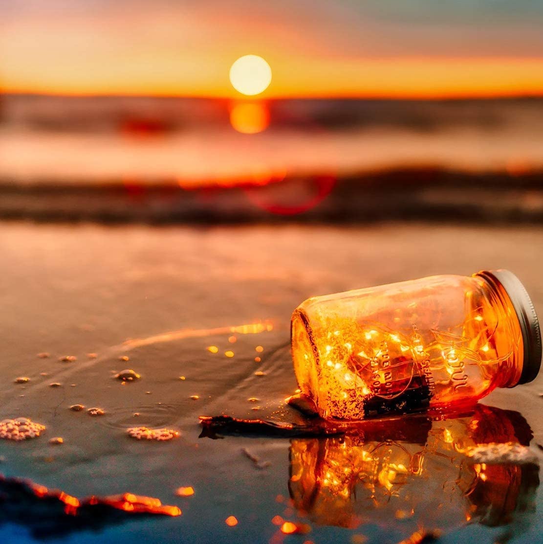 Koopower 4 Pack 50 Leds Fairy Lights With Timer, 8Pcs Batteries, And 9 Modes On 16Ft Waterproof Copper Wire String Lights For Bedroom, Wedding, And Christmas Decor, Warm White