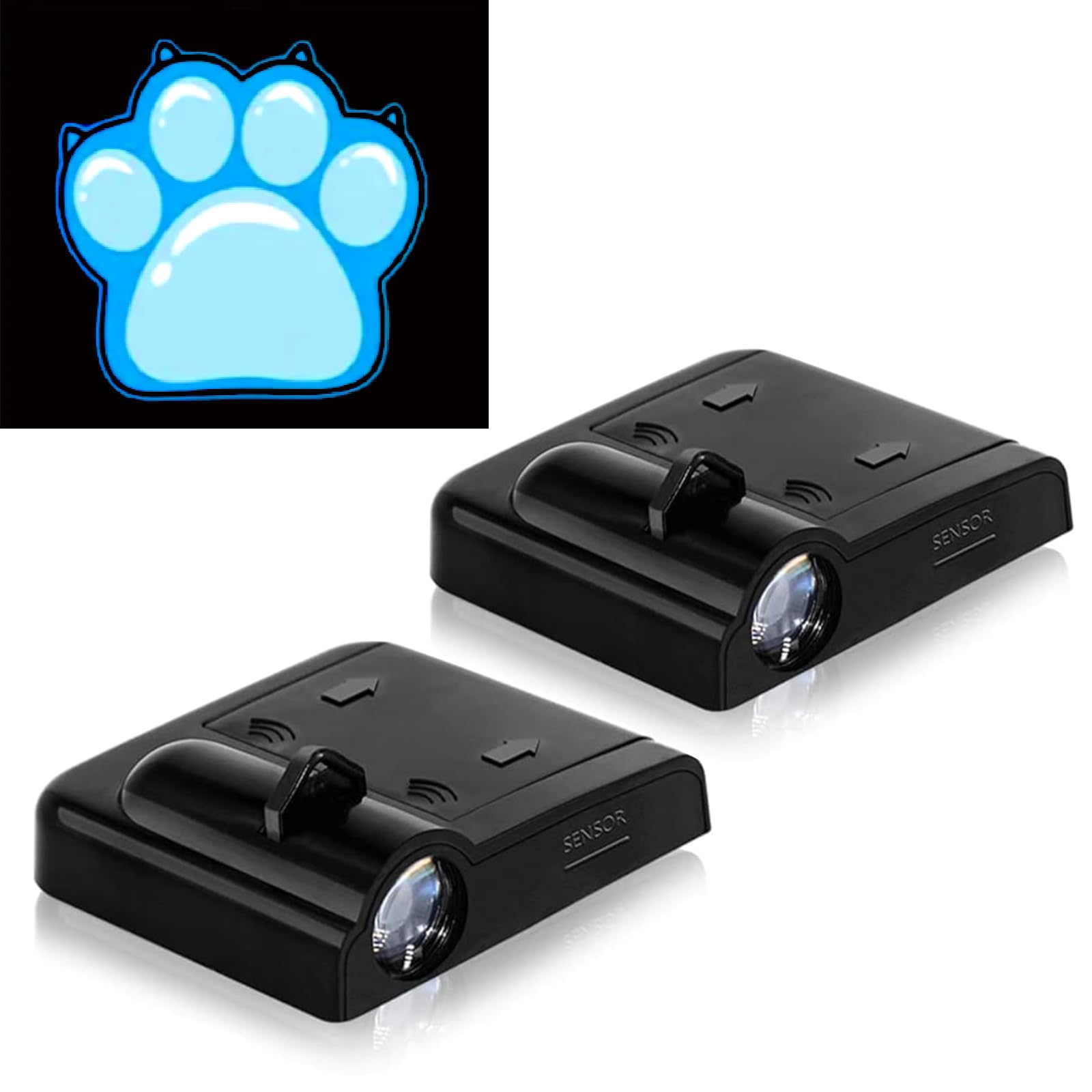 Lmzljz 2Pcs Car Door Lights Dog Paw Car Door Lights Logo Projector Led Shadow Welcome Lamp Paw Print Accessories Dog Gifts Suitable For All Brands Vehicles Motorcycle