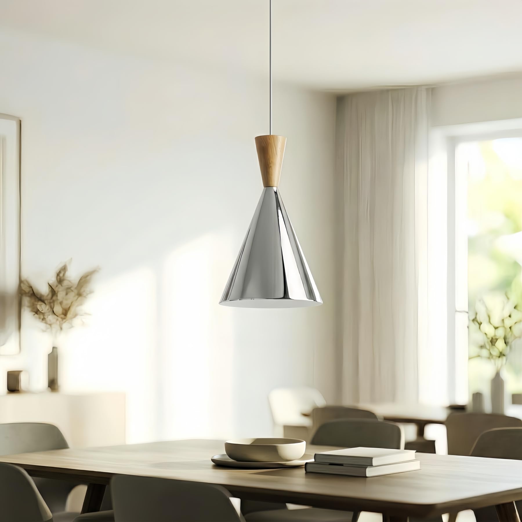 DEC LUCE DECOLUCE LIGHTING Modern Plug in Pendant Light Kitchen, Adjustable Hanging Lamps Plug into Wall Outlet for Dining Room,