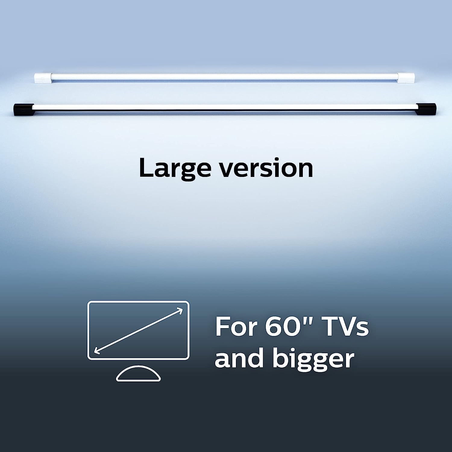 Philips Hue Large Smart Light Tube - Black - LED Color-Changing Light - Sync with TV, Music, Gaming - Model 582502