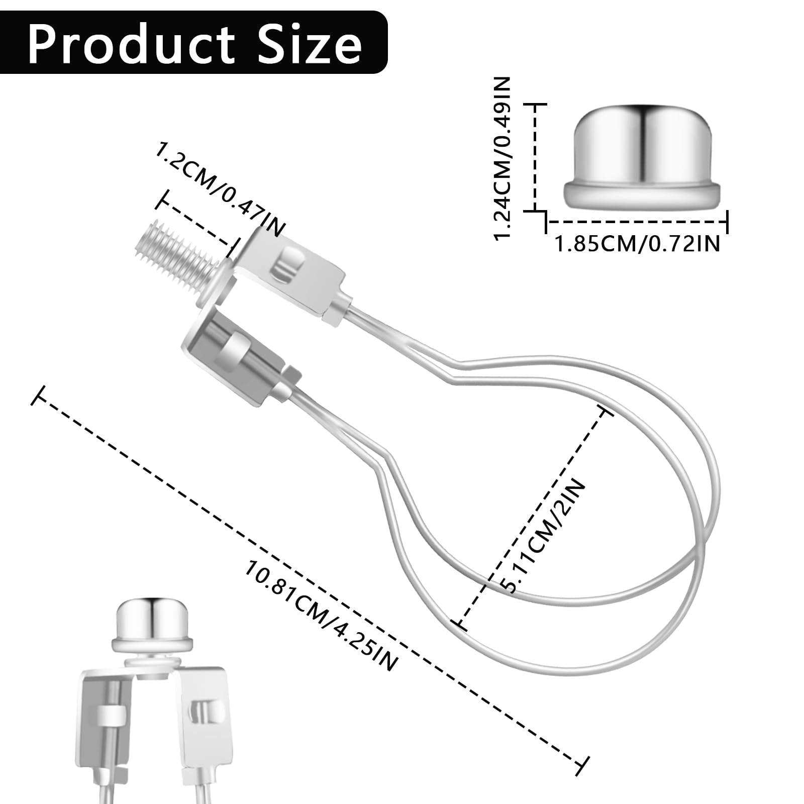 Oxdfk Clip-On Lampshade Adapter Kit, Nickel Color, Includes Finial & Levellers, Model Oxdfk