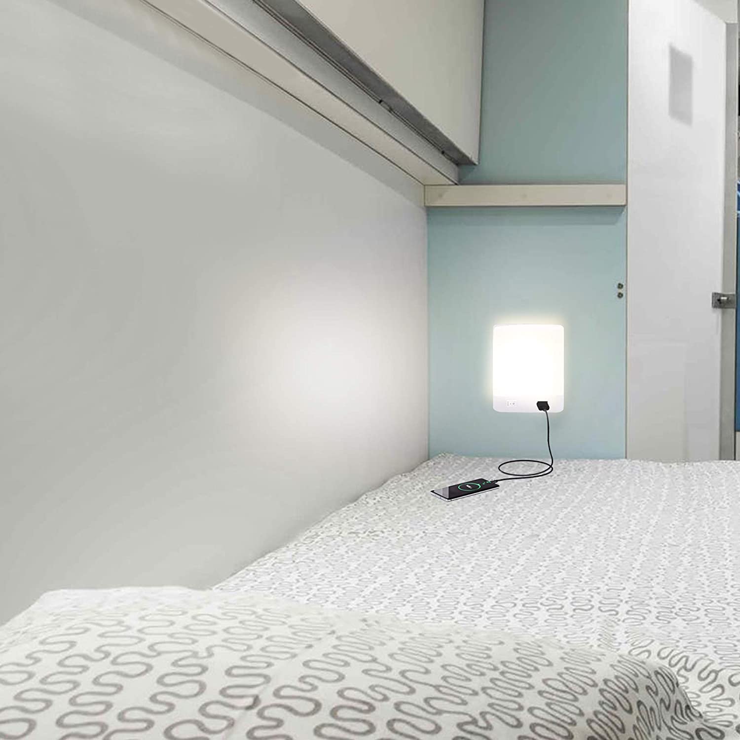 Facon Led Rv Interior Light With Usb Charger(5V 2.4A) And On&Off Switch, 12V Puck Light Surface Mount Single Dome Light, Rv Interior Light For Rv Motorhomes Camper Caravan Trailer Boat