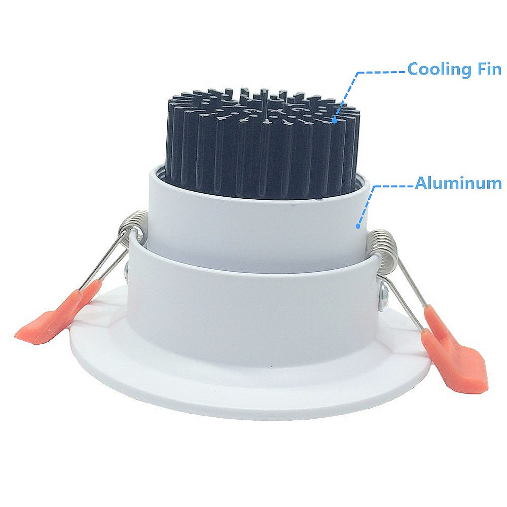 Lightingwill 2Inch Led Dimmable Downlight, 3W Cob Recessed Ceiling Light, Daylight White 5500K-6000K, Cri80, 25W 220Lm Halogen B