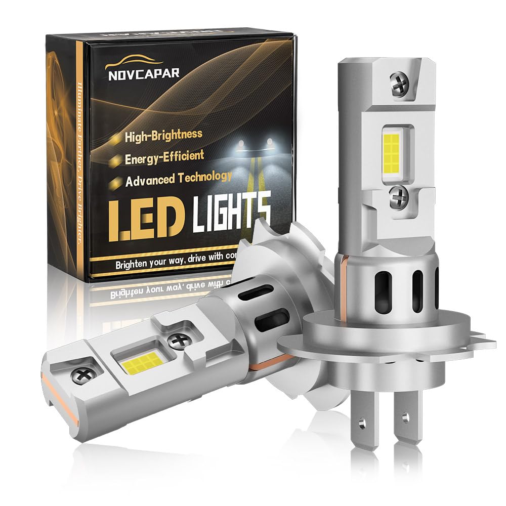 NOVCAPAR H7 LED Bulbs 30000LM Super Bright 6500K Cool White 150W Model CR-CL1329, Pack of 2, Plug and Play