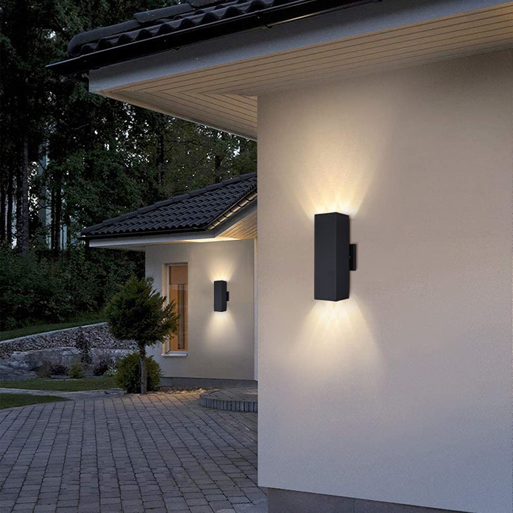Cerdeco Aluminum Outdoor Wall Light - Matte Black Up Down Sconce, UL Listed, Model 37858TZ