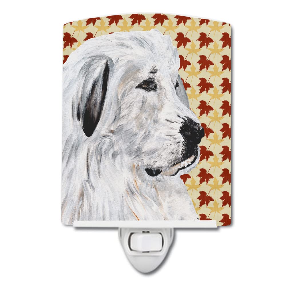 Carolines Treasures Ceramic Night Light, Great Pyrenees Design, 6x4x3in, Multicolor, Model SC9690CNL, UL-Certified for Bedroom & More