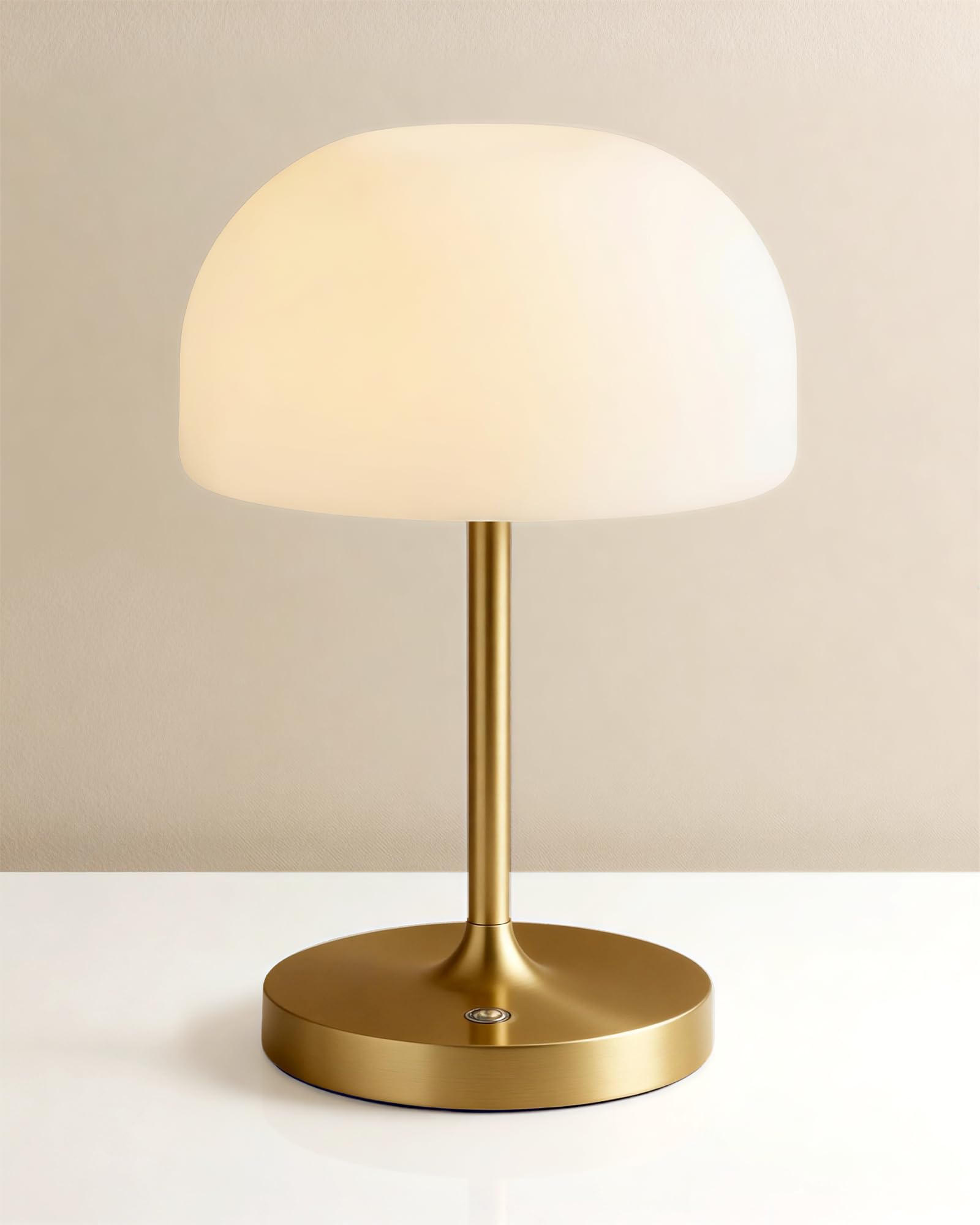 VoMii Mushroom Lamp, 9    Cordless Table Lamp Waterproof Shower Lamps with 4000mAh Battery Rechargeable & 3 Color Temperatures, 